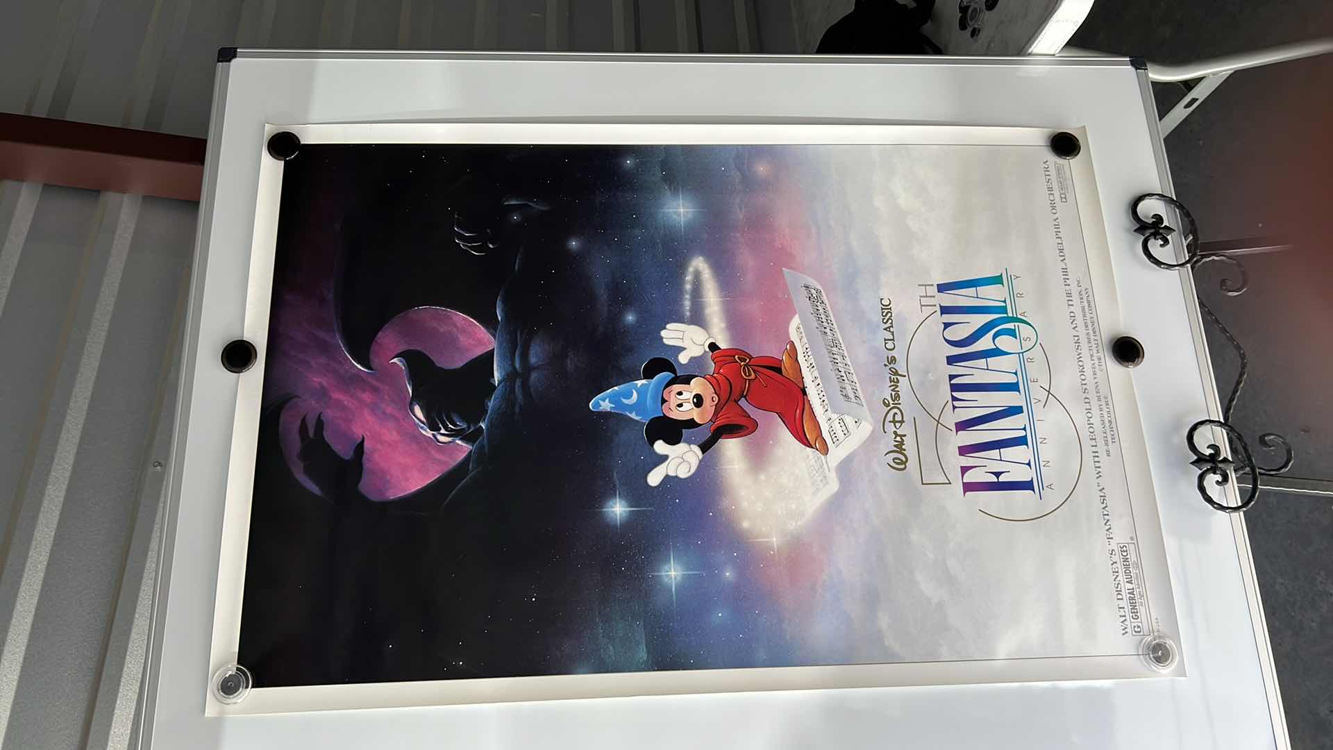 Photo 1 of FANTASIA 50TH ANNIVERSARY 1990 RE RELEASE MOVIE POSTER IN CARDBOARD TUBE 27”W X 40”H