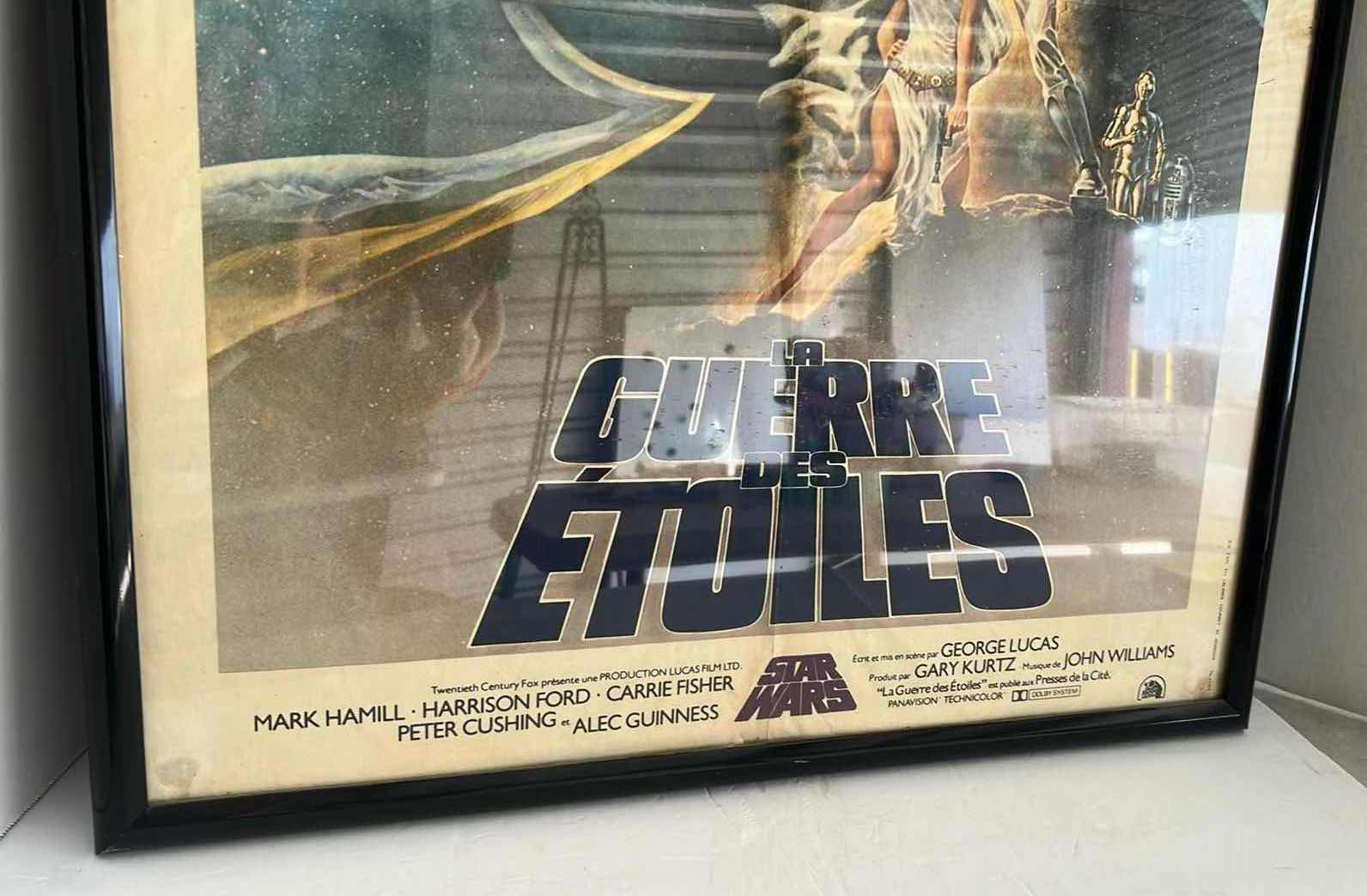 Photo 1 of STAR WARS - GEORGE LUCAS / FORD / FISHER - RARE ORIGINAL FRENCH MOVIE POSTER