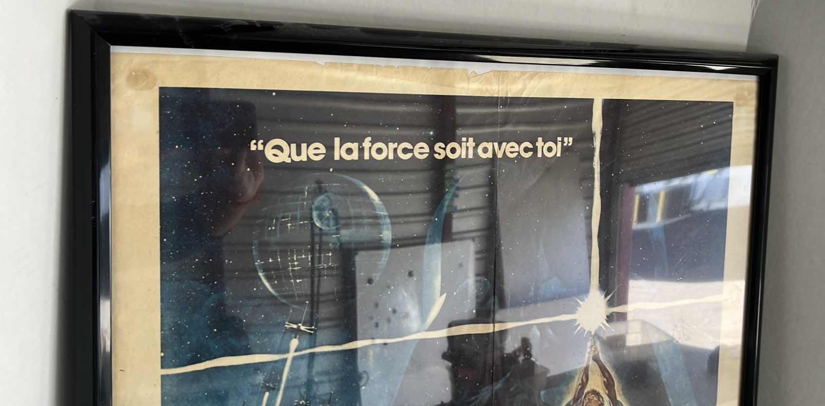 Photo 1 of STAR WARS - GEORGE LUCAS / FORD / FISHER - RARE ORIGINAL FRENCH MOVIE POSTER