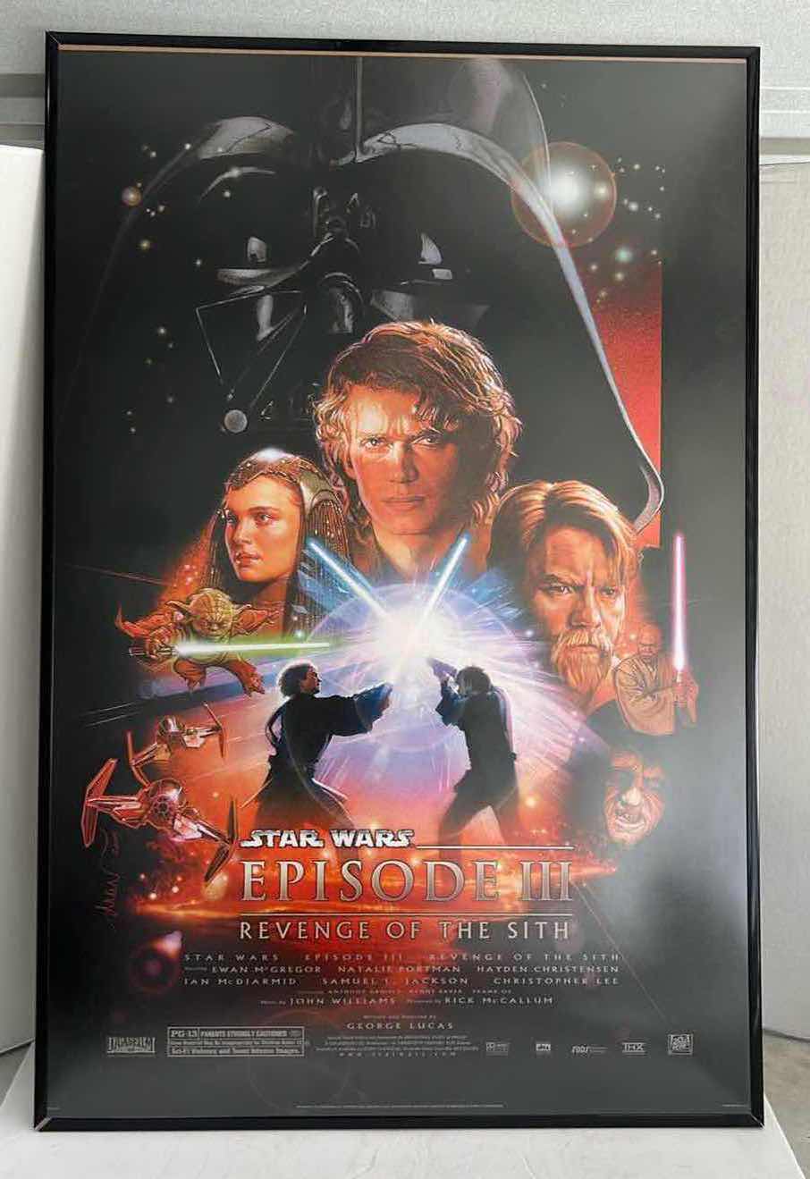 Photo 1 of STAR WARS REVENGE OF THE SITH MOVIE POSTER IN FRAME 27”W X 40”H