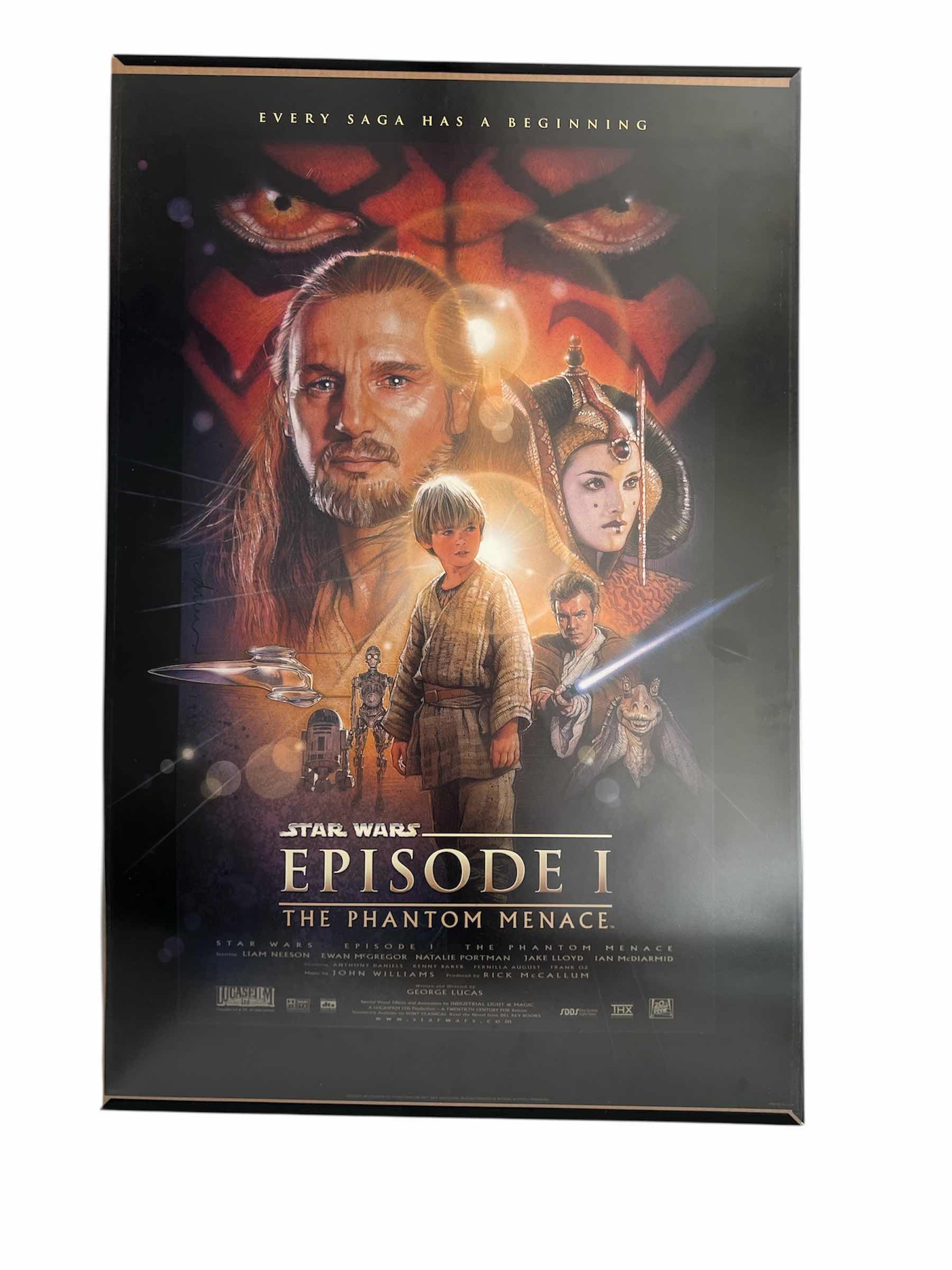 Photo 1 of STAR WARS EPISODE I THE PHANTOM MENACE MOVIE POSTER 27”W X 40”H