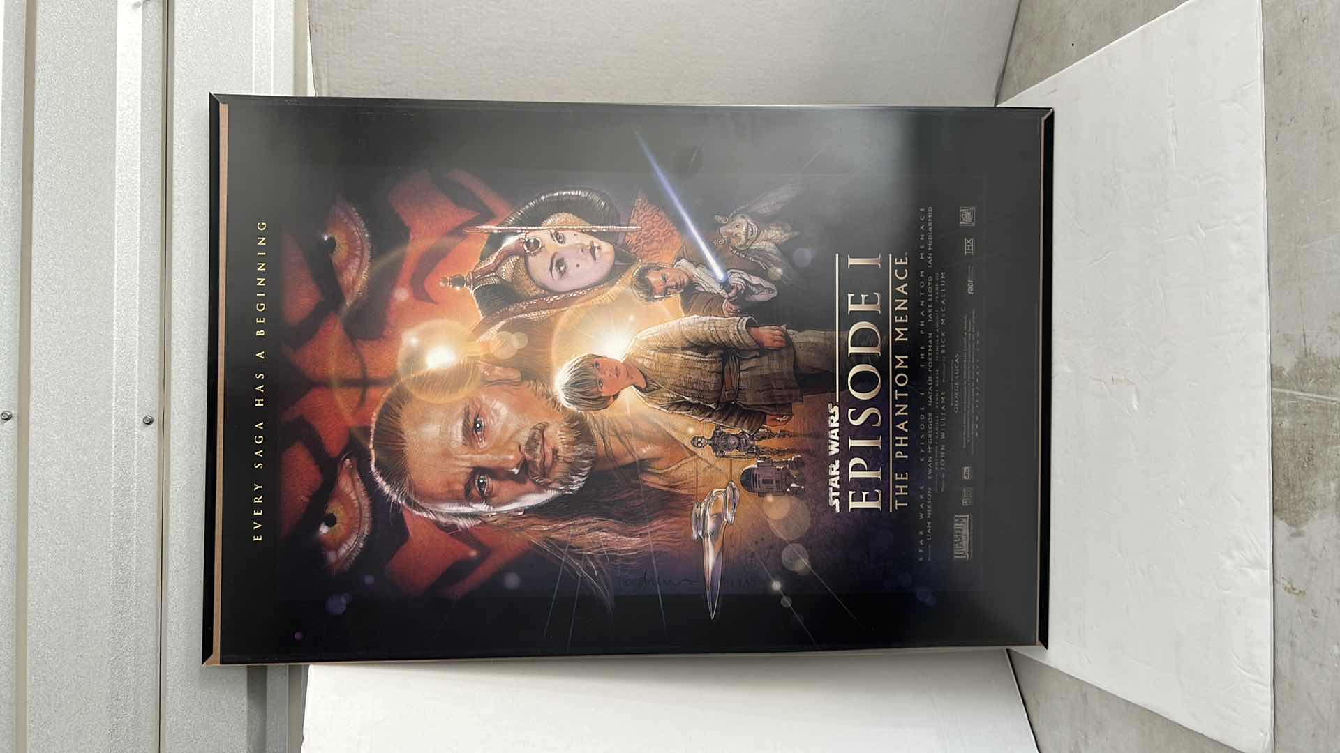 Photo 1 of STAR WARS EPISODE I THE PHANTOM MENACE MOVIE POSTER 27”W X 40”H