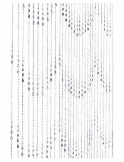 Photo 1 of CLEAR RAINDROPS BEADED CURTAIN-CLEAR NON-IRIDESCENT 3’W X 6’H