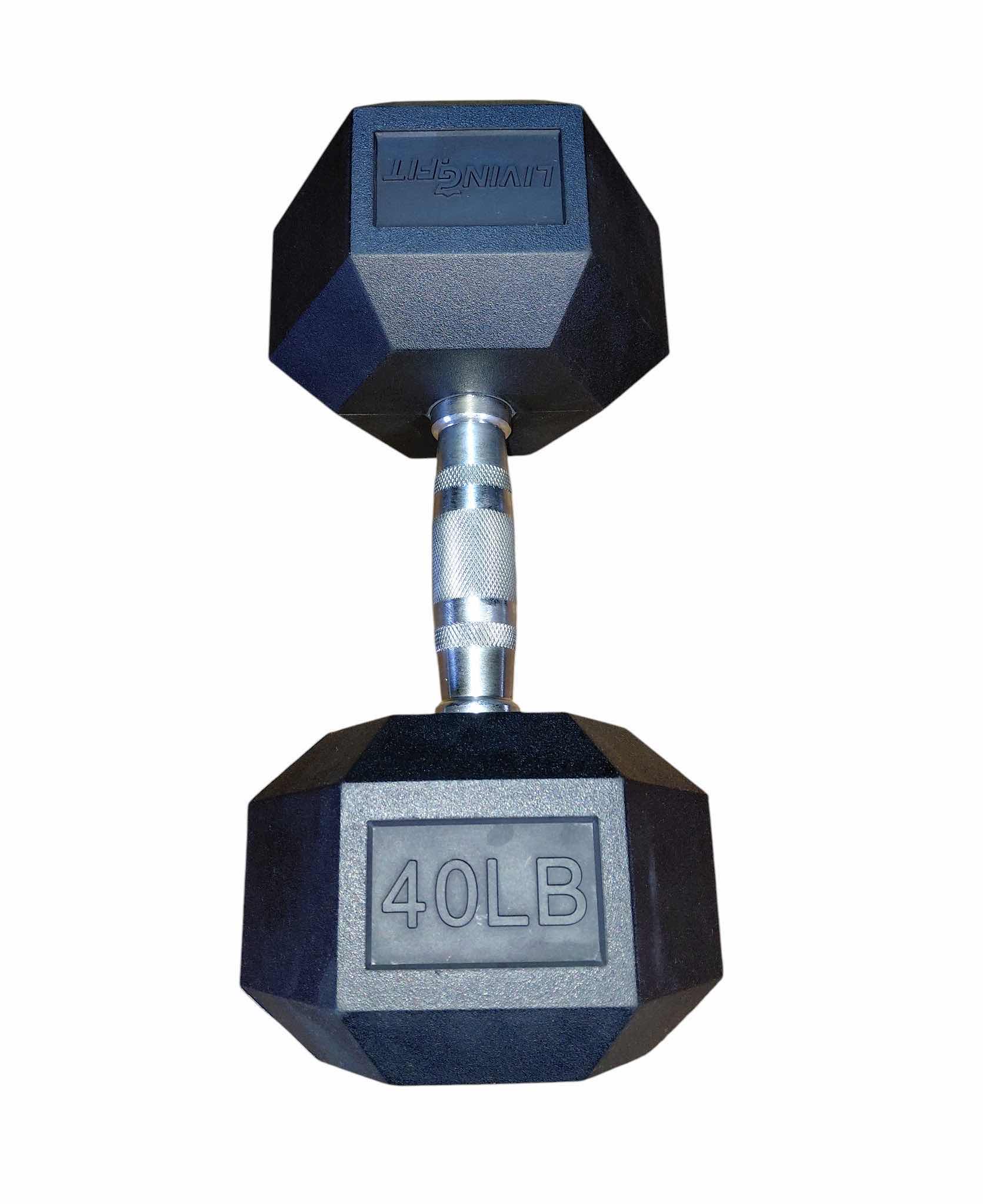 Photo 1 of NEW IN BOX 40 LB RUBBER HEX HEAD DUMBBELL (SINGLE DUMBBELL)