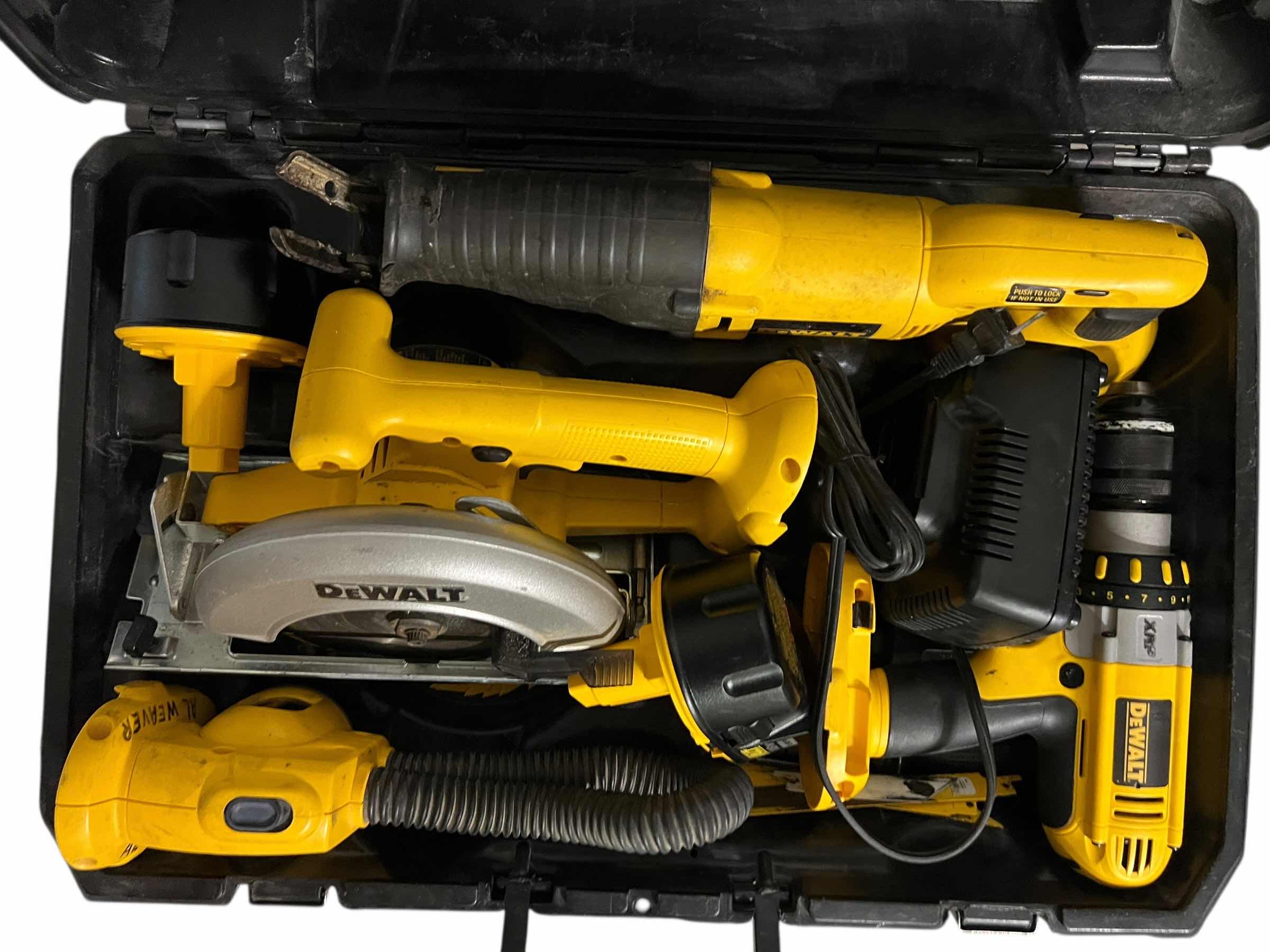 Photo 1 of DEWALT POWER TOOL CASE AND SET OF TOOLS, INCLUDING BATTERY AND CHARGER