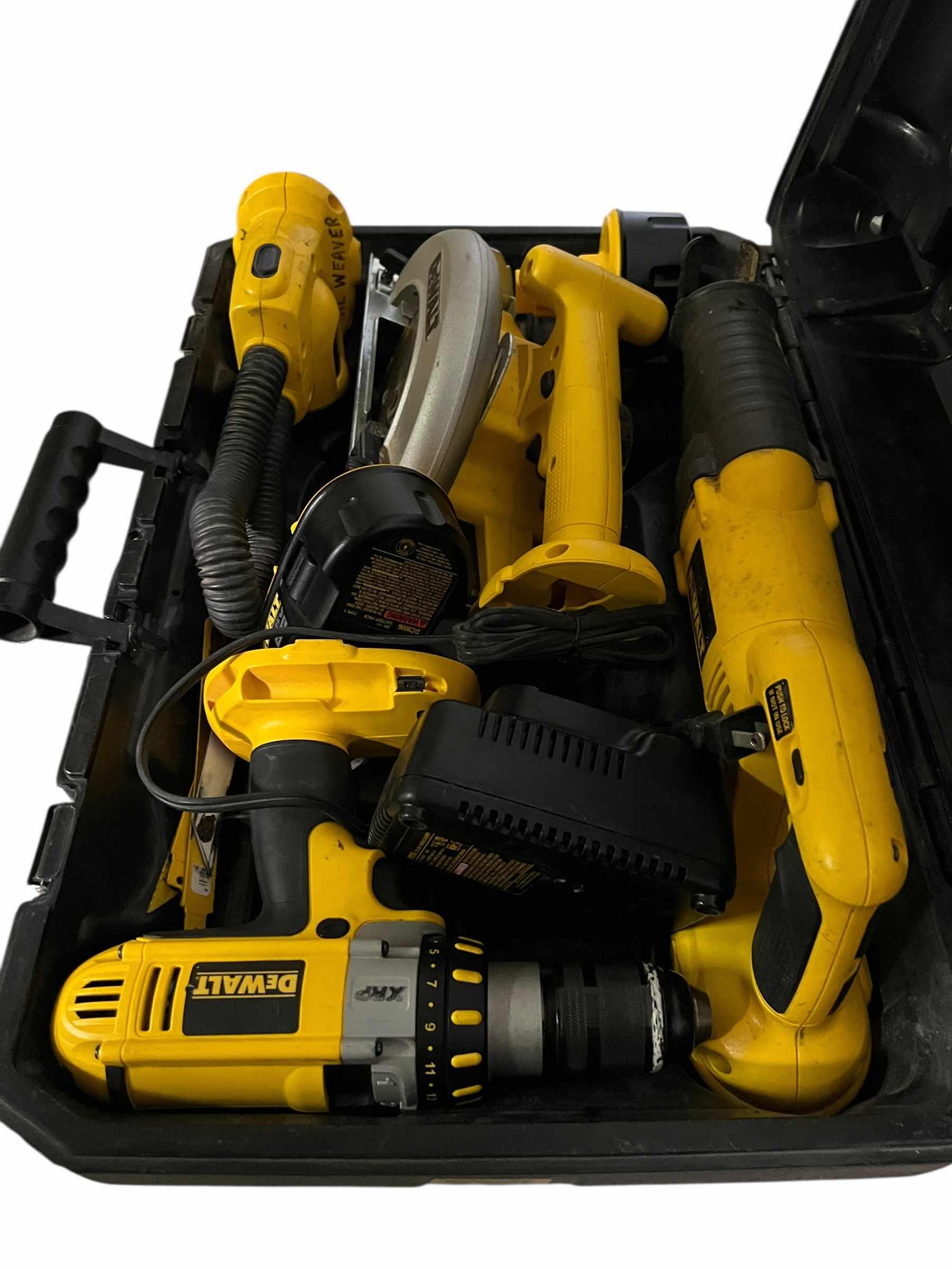 Photo 1 of DEWALT POWER TOOL CASE AND SET OF TOOLS, INCLUDING BATTERY AND CHARGER