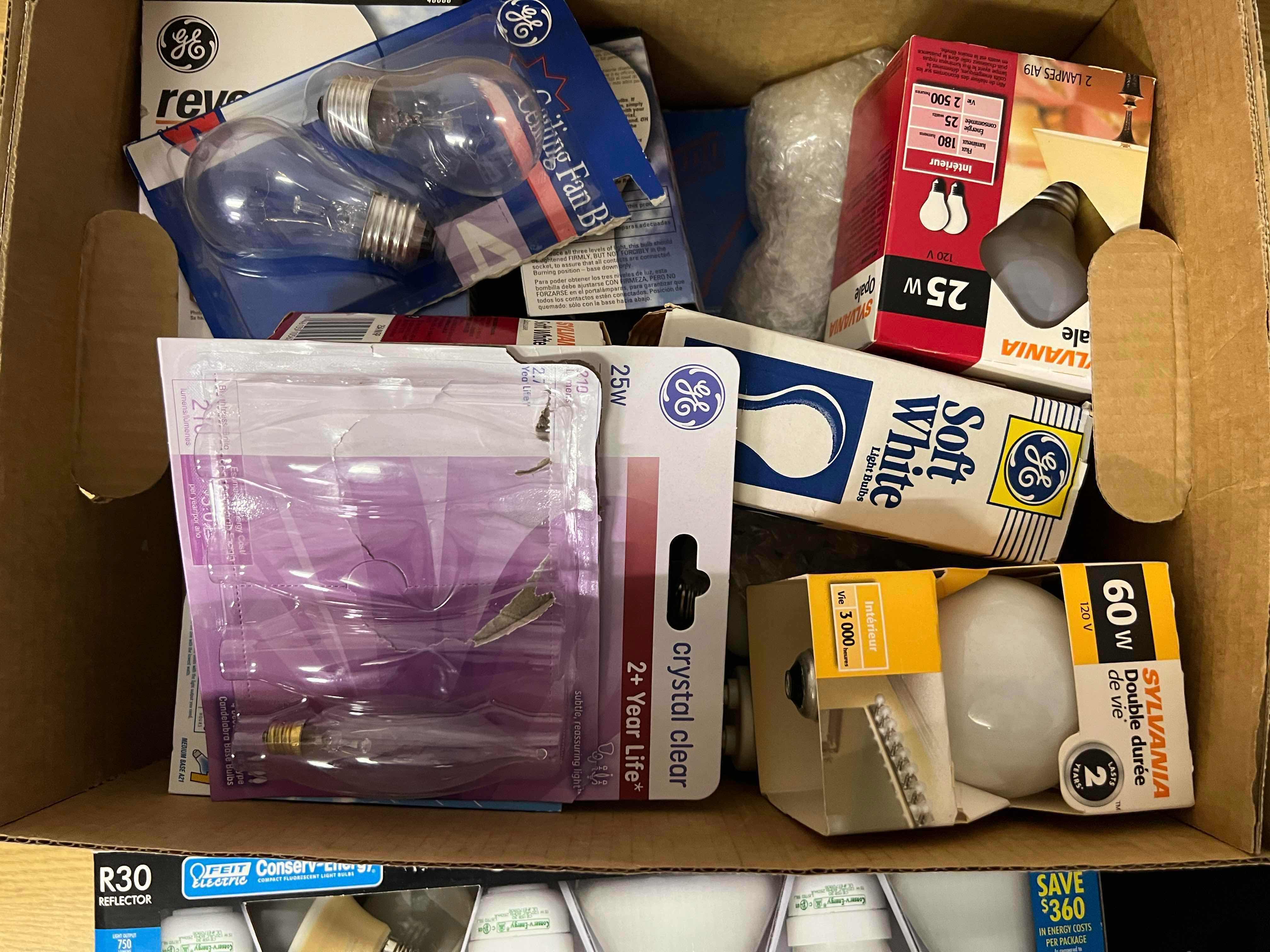 Photo 1 of ASSORTMENT OF DIFFERENT SHAPES AND SIZES LIGHTBULBS