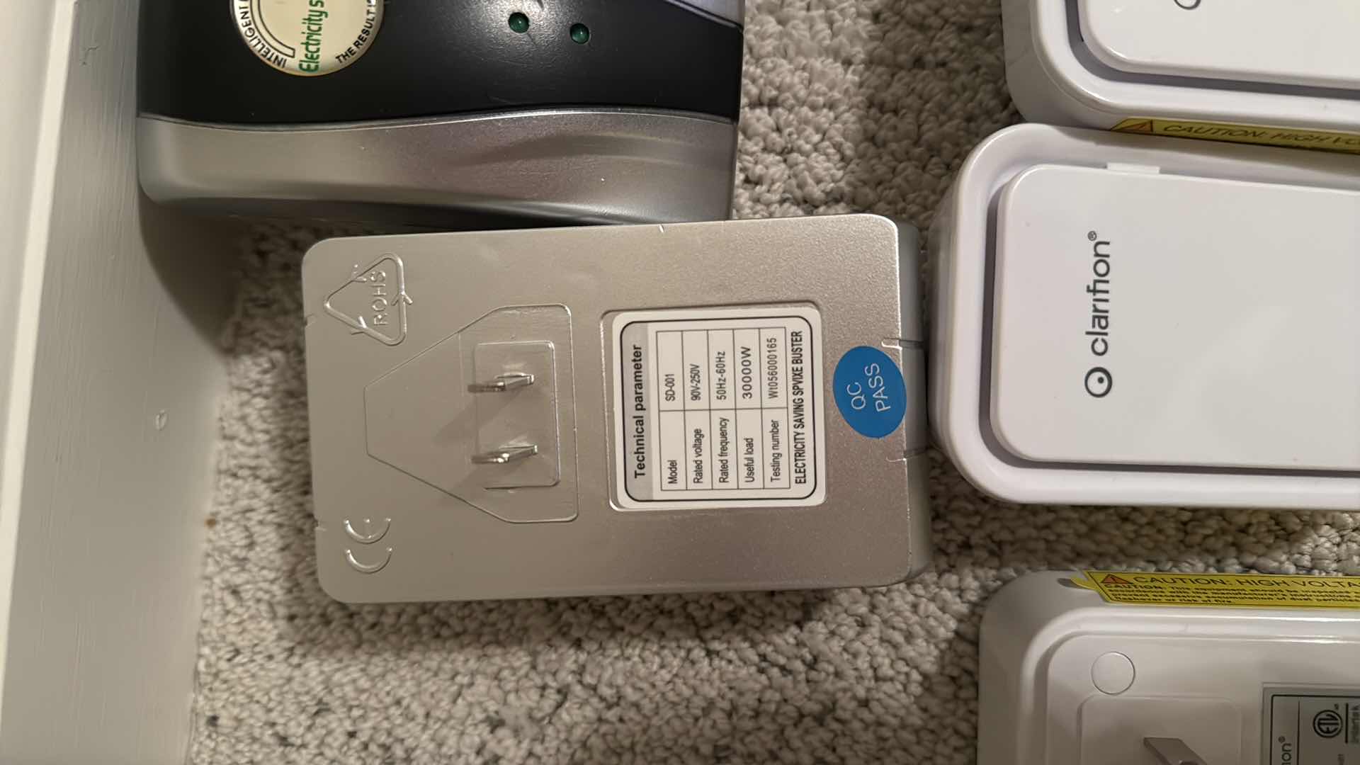 Photo 1 of 5-CLARIFION PLUG-IN AIR IONIZERS, 2 INTELLIGENT ENERGY SAVER ELECTRICITY SAVINGS BOXES, 2 RIDDEX PLUS ELECTRO-MAGNETIC PEST REPELLERS