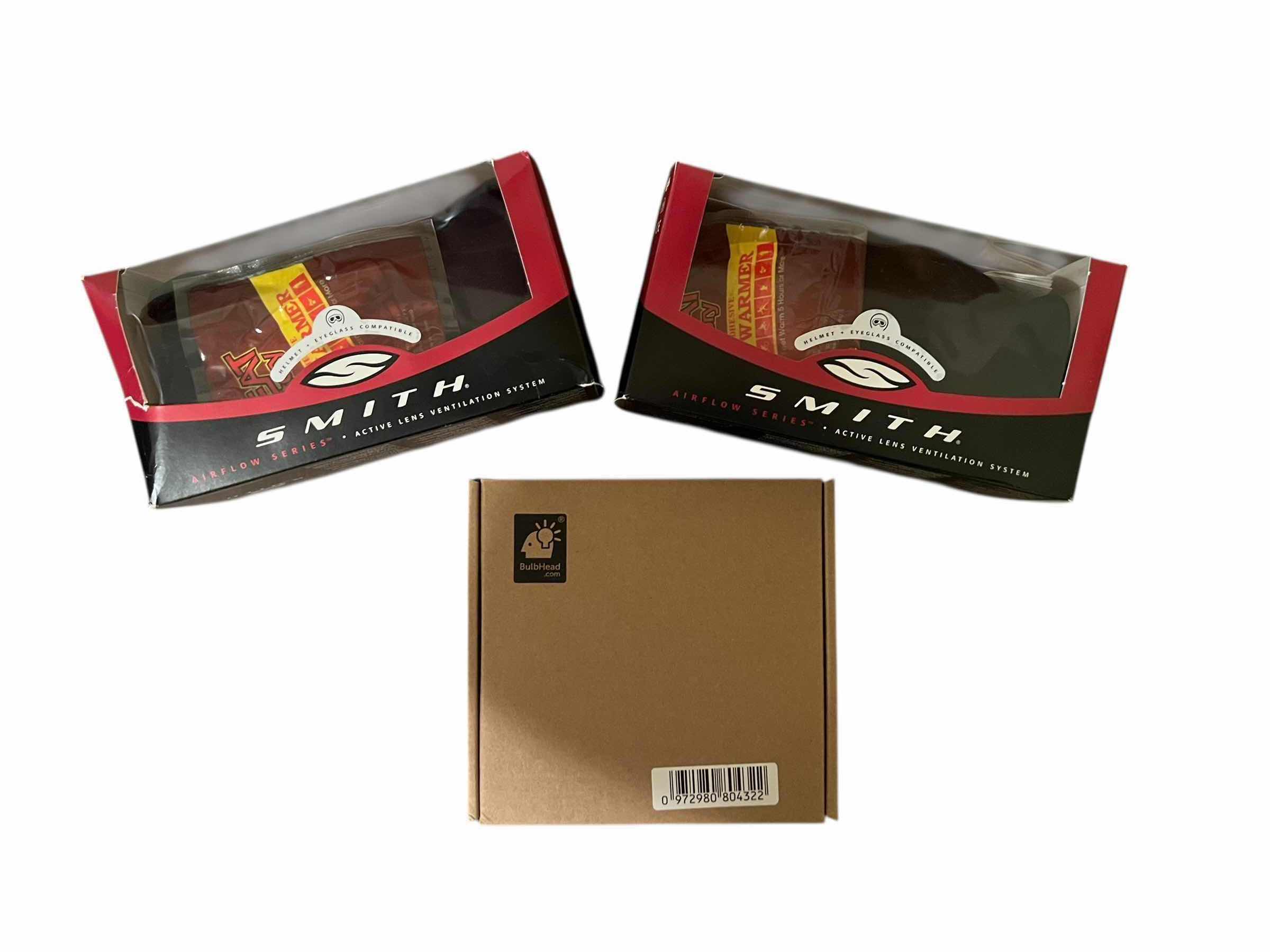 Photo 1 of NEW IN BOX SMITH AIRFLOW SERIES EYEWEAR AND SET OF 2 BULBHEAD EYEWEAR