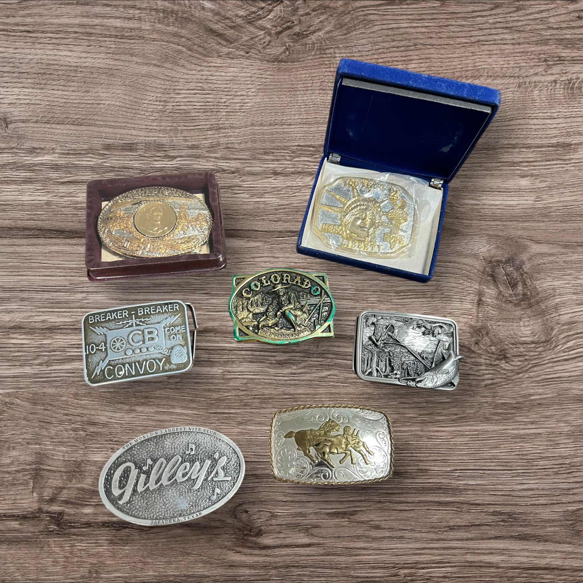 Photo 1 of 7 ASSORTED BELT BUCKLES OF DIFFERENT SHAPES AND SIZES