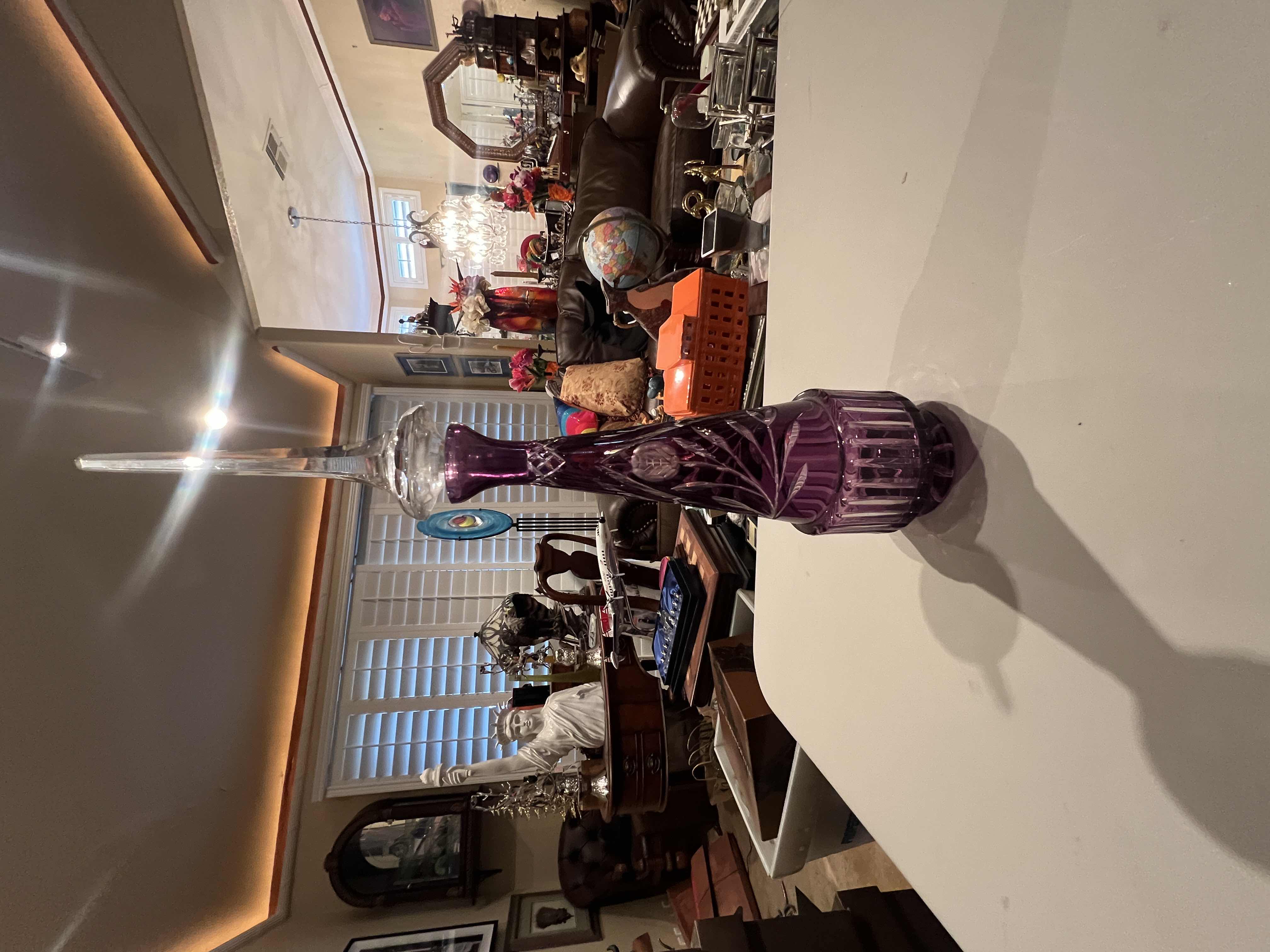 Photo 1 of AMETHYST CRYSTAL DECANTER 24” TALL