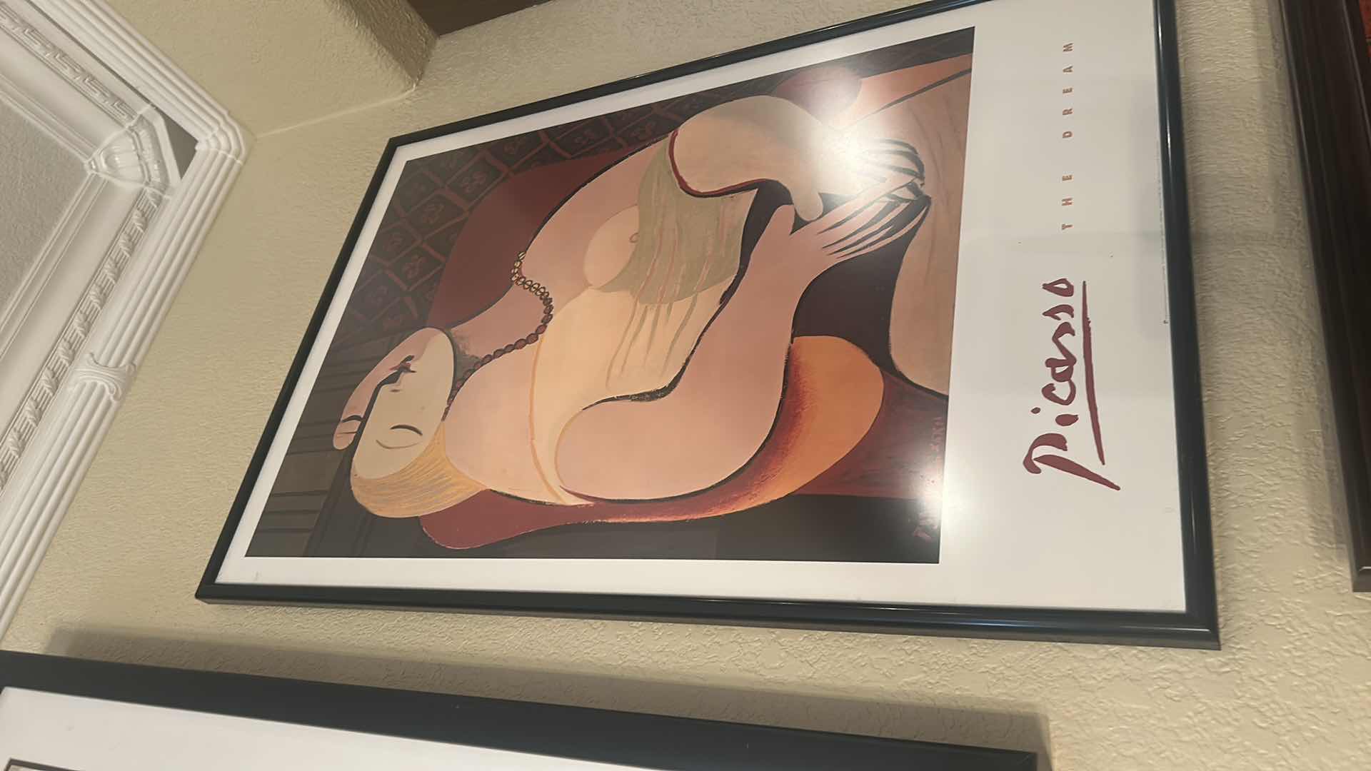 Photo 1 of BLACK FRAME PRINT PABLO PICASSO " THE DREAM" 21" X 40"