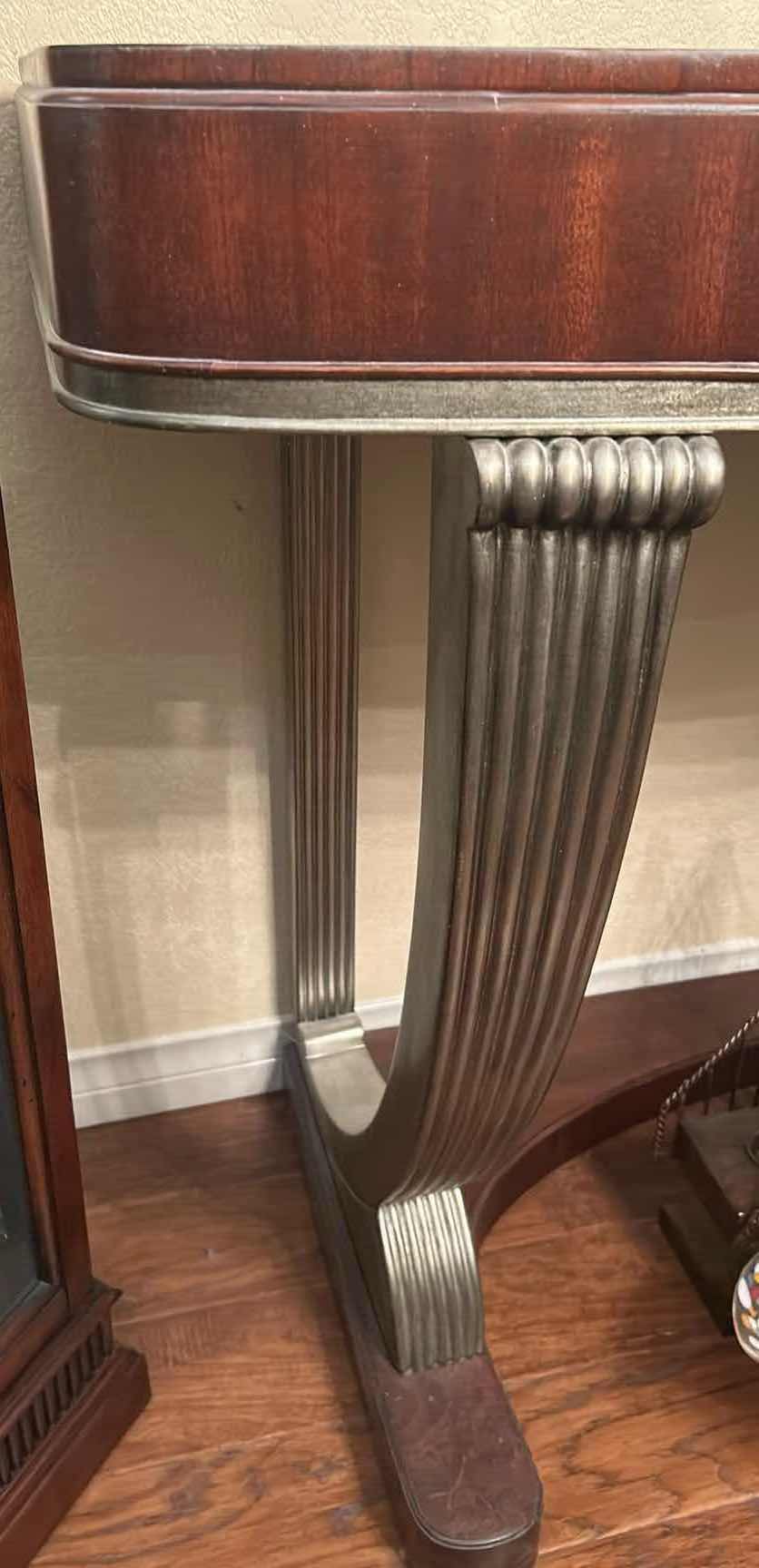 Photo 1 of ART DECO MAHOGANY FINISH THOMASVILLE BOGART CONSOLE TABLE 59"X 21" H 36"