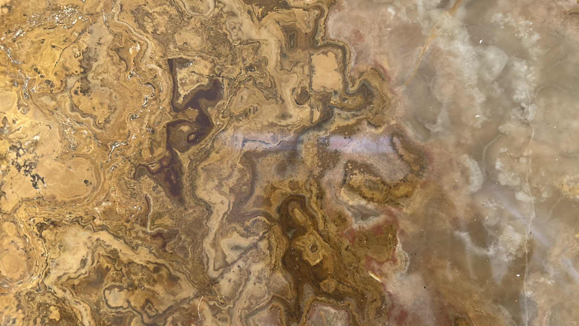 Photo 1 of 3 PIECE SOLID RED BROWN BLACK COLORING MARBLE STAND 36"H