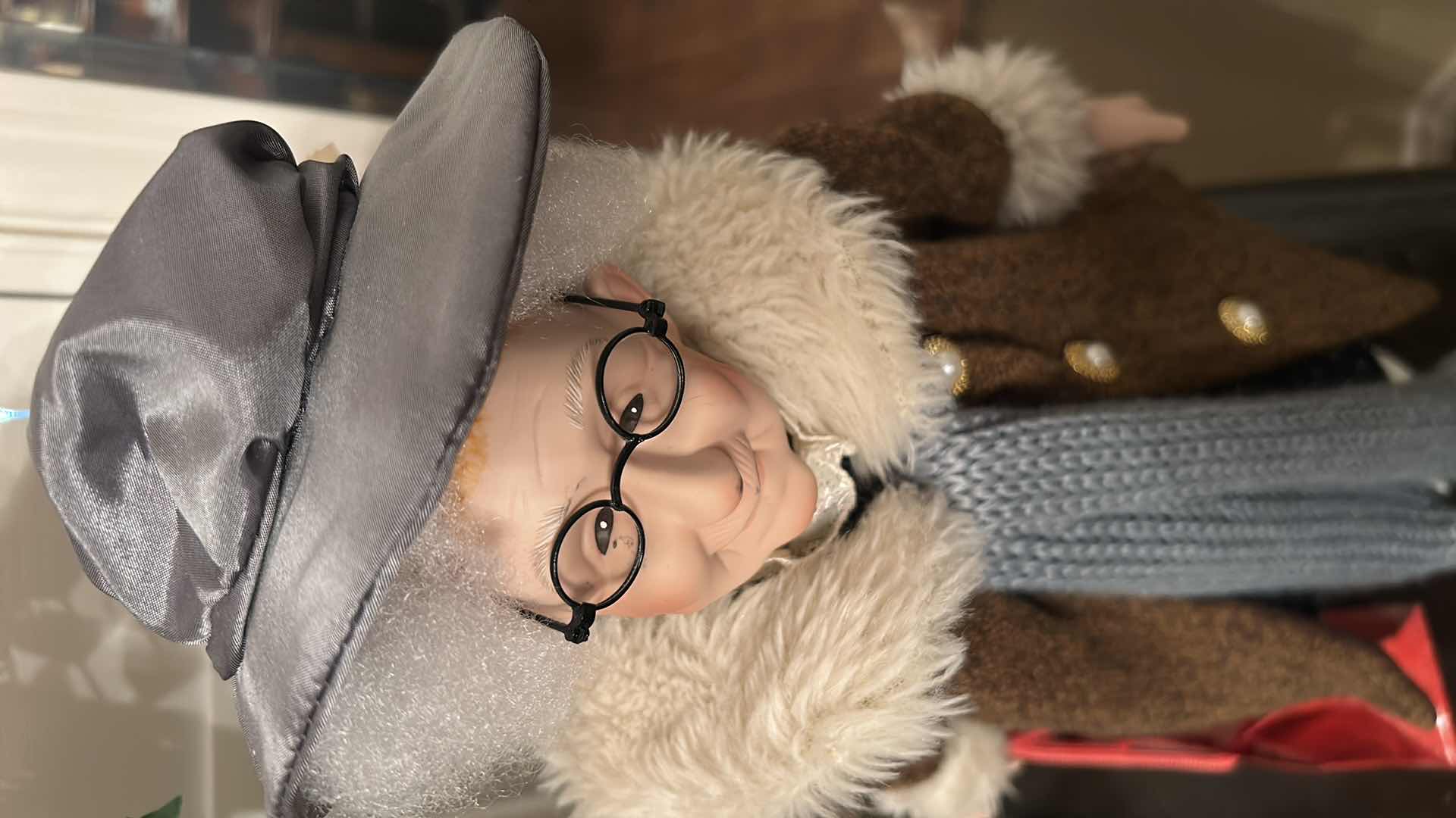 Photo 1 of COLLECTABLE PORCELAIN GRANDMA DOLL H 19"