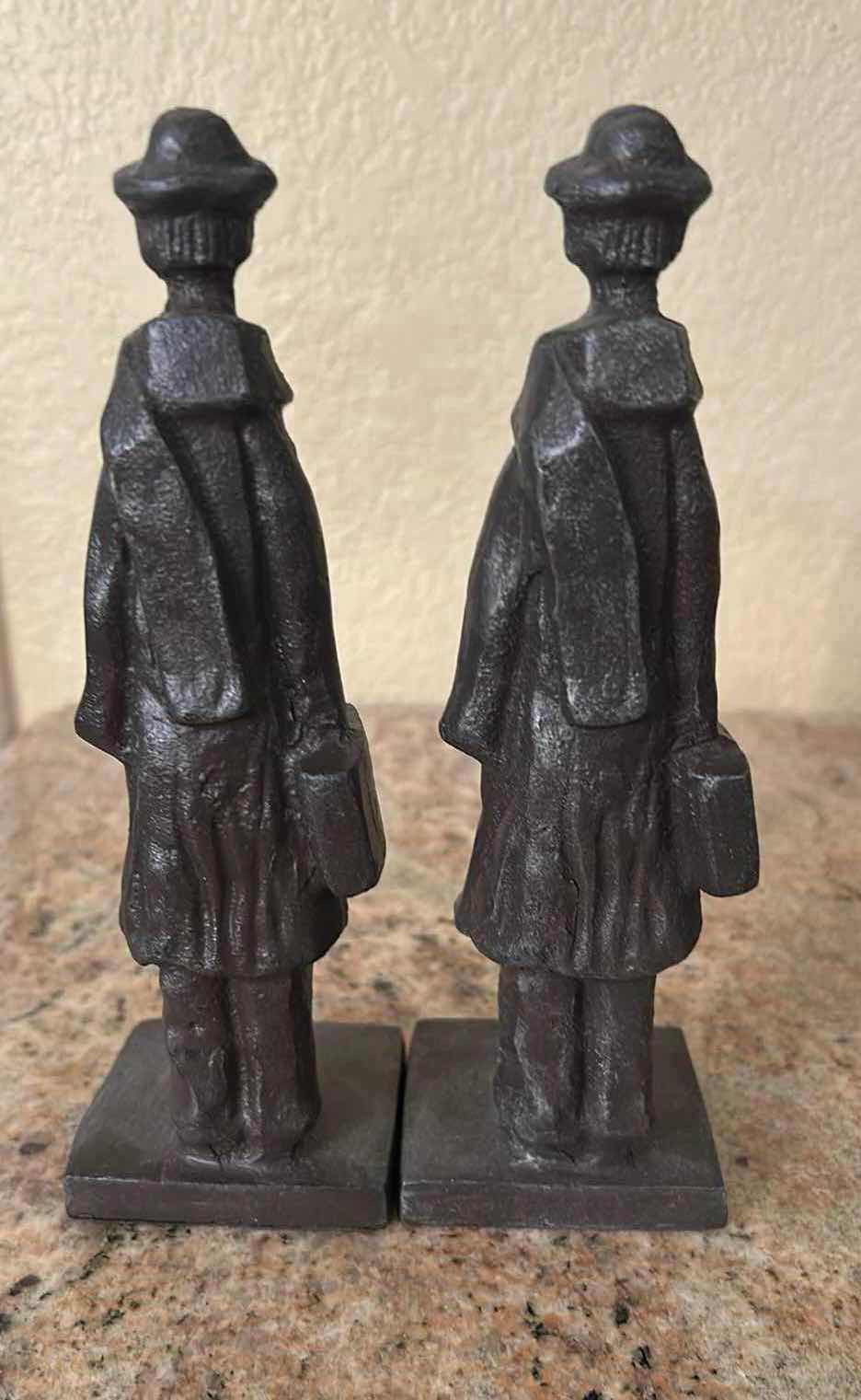 Photo 1 of 2-CAST IRON FIGURAL MAN W BRIEFCASES