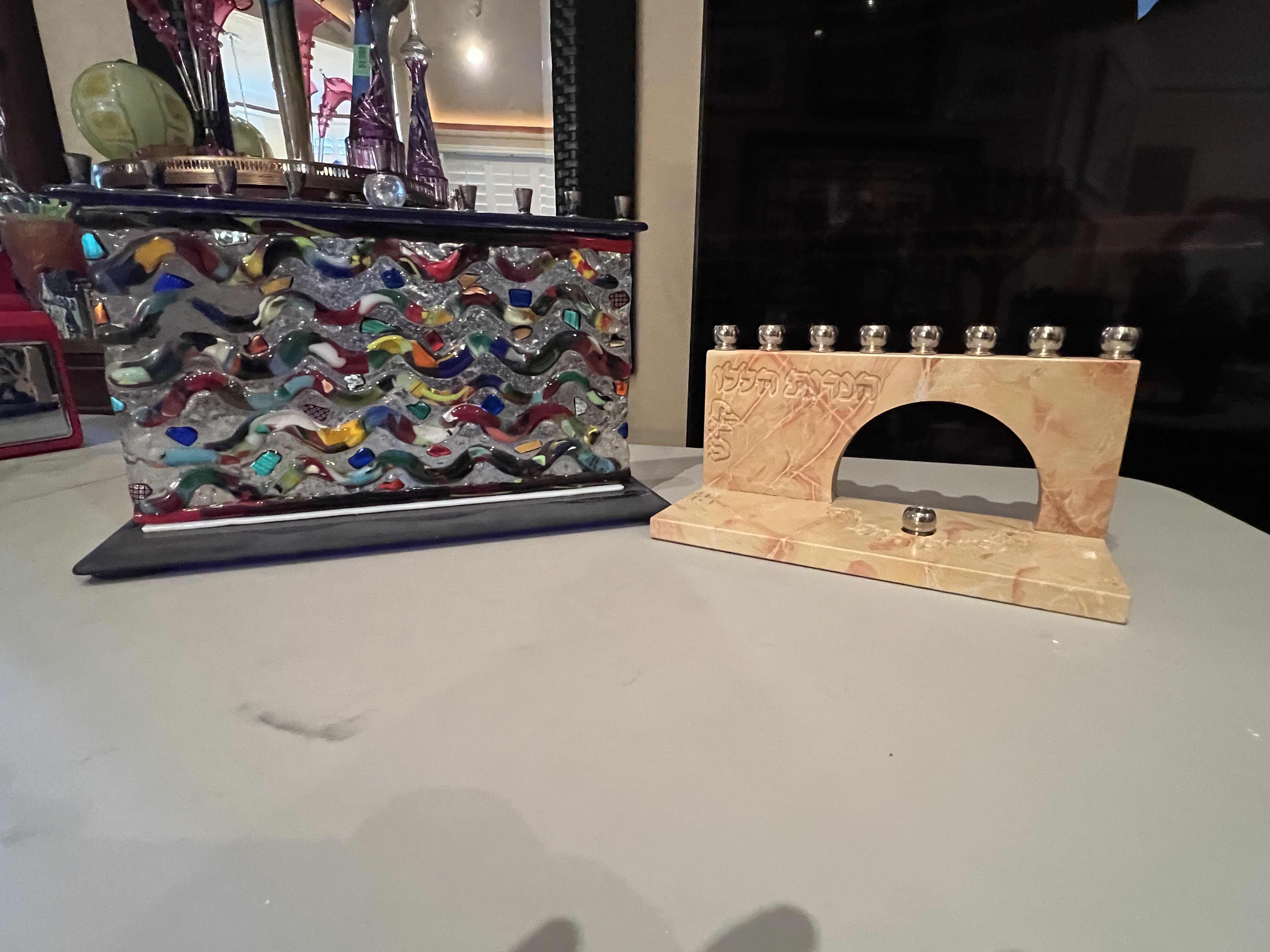 Photo 1 of 2 MENORAH OF DIFFERENT MATERIALS AND SIZES