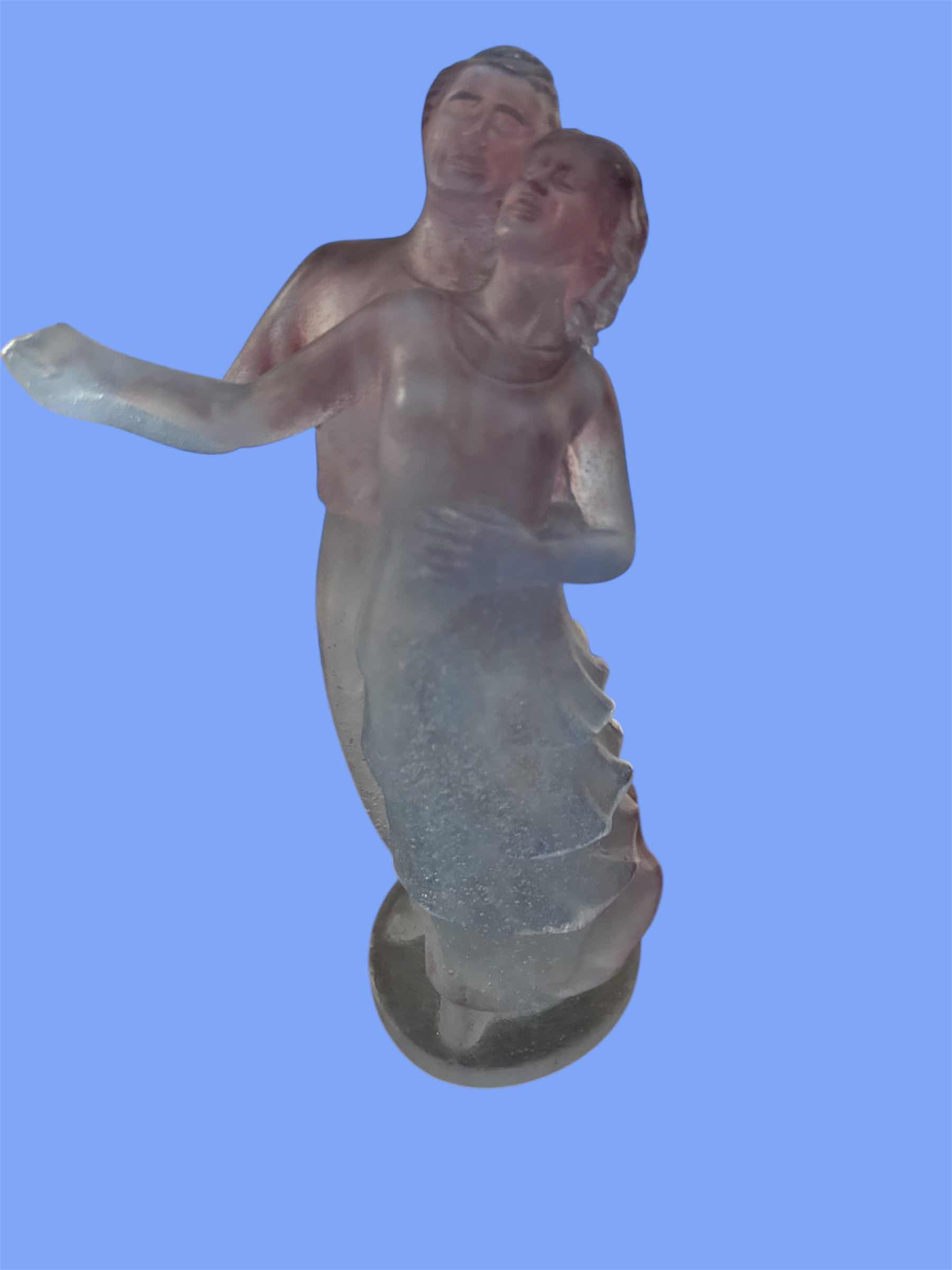 Photo 1 of DAUM PATE DE VERRE FIGURINE H 11"