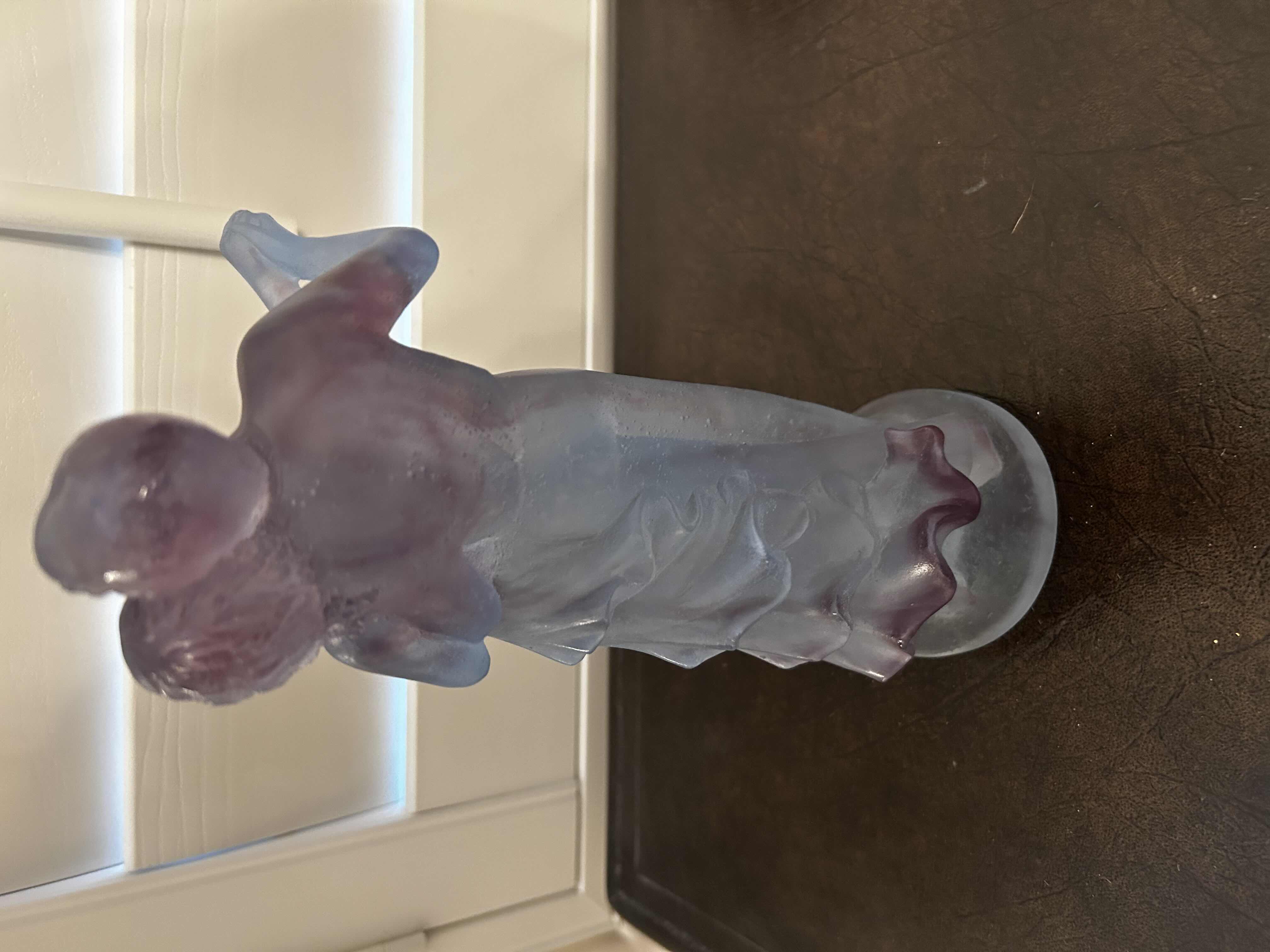 Photo 1 of DAUM PATE DE VERRE FIGURINE H 11"