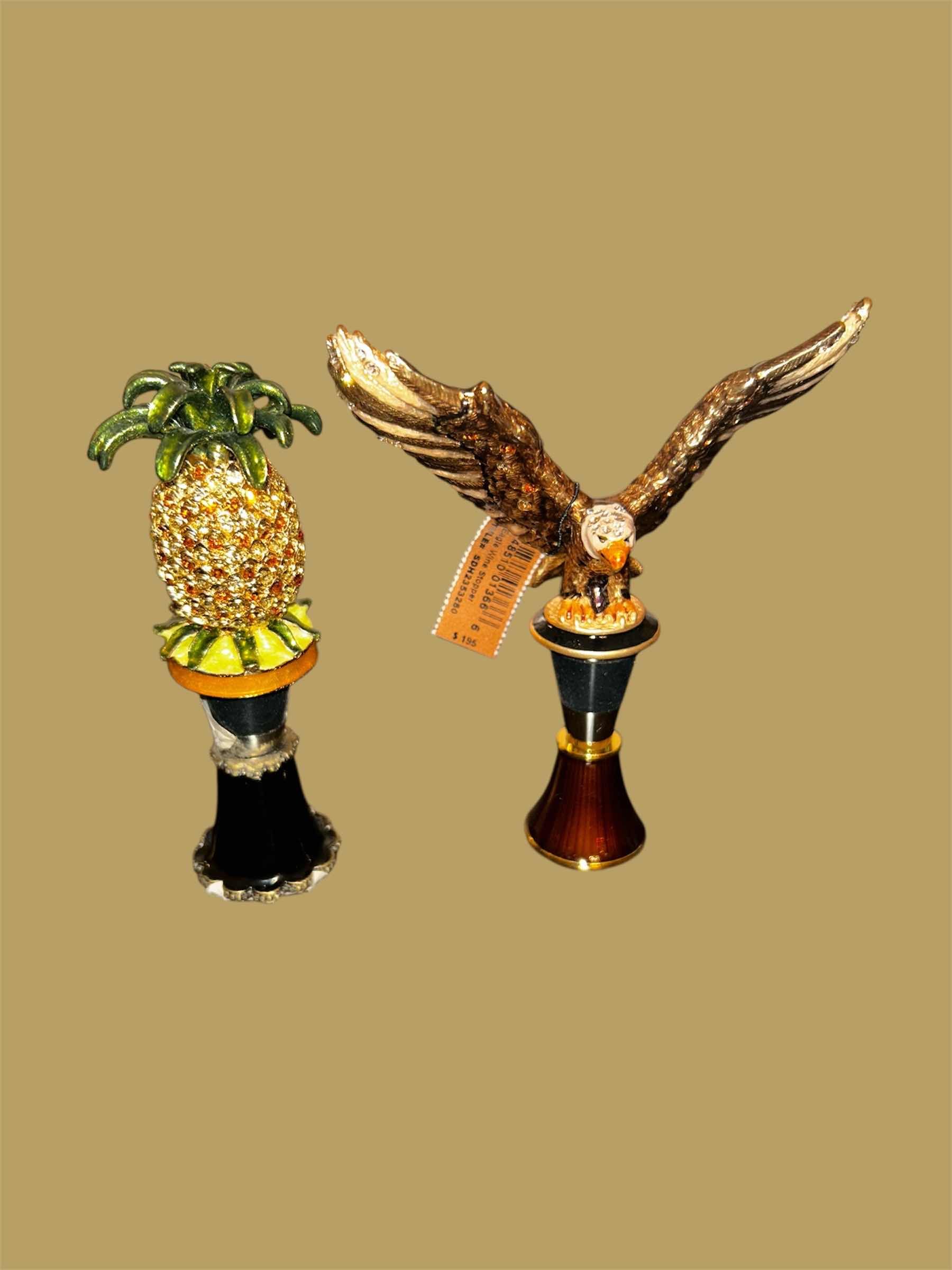 Photo 1 of 2- ORNATE BOTTLE STOPPER PINEAPPLE EAGLE
