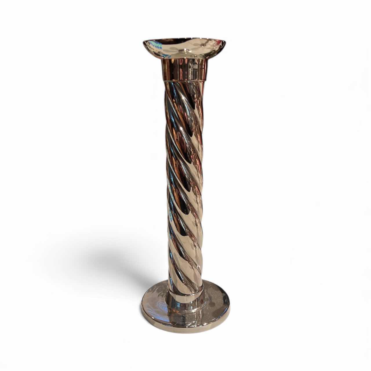 Photo 1 of OBJET CAROUSEL SILVER PLATED CANDLE STICK 8” TALL