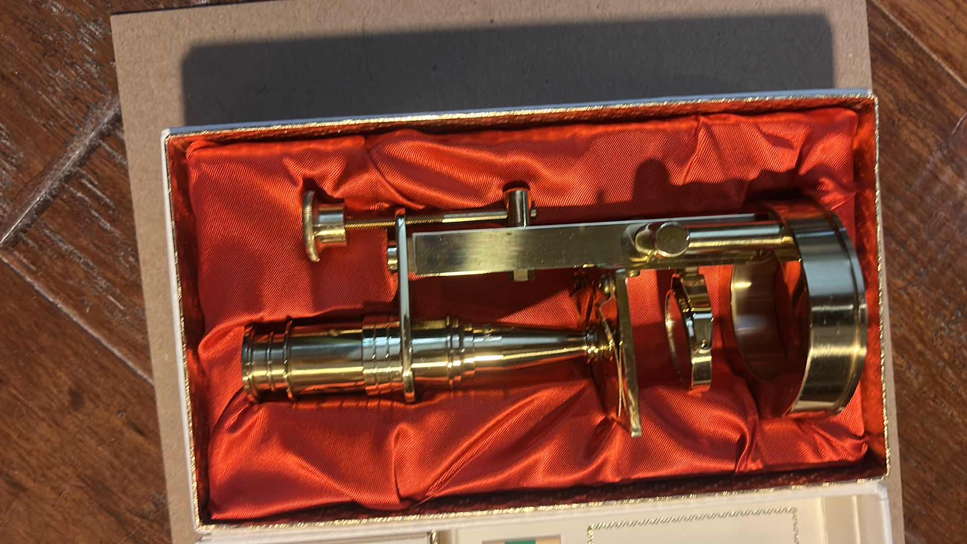 Photo 1 of ANTIC MICROSCOPE WITH PREPARED SLIDES