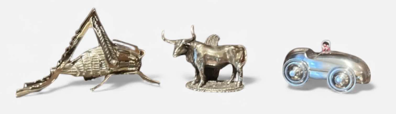 Photo 1 of 3 SILVER PCS, CRICKET, BULL FROM NEIMAN MARCUS AND CAR ORNAMENT