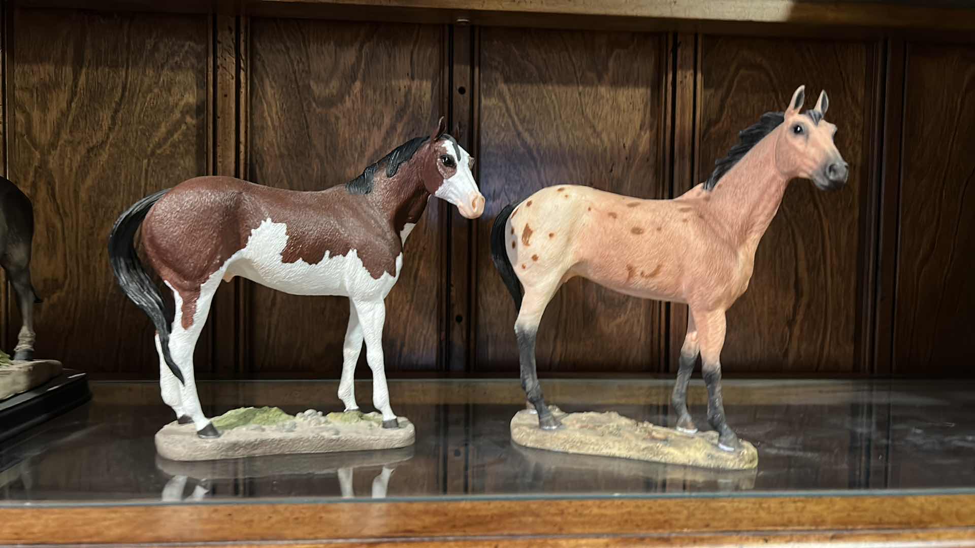 Photo 1 of 2 RESIN HORSE STATUES - H7.5”