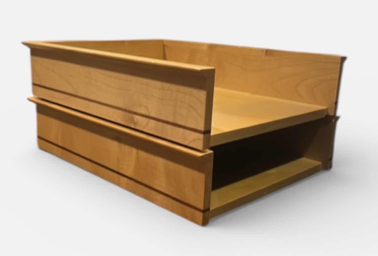 Photo 1 of 2 WOODEN DESK DOCUMENT HOLDER