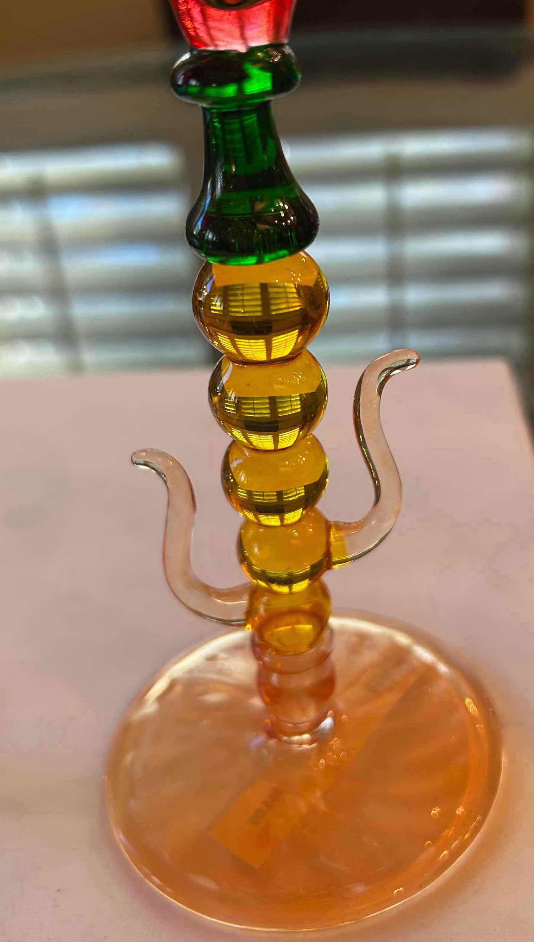 Photo 1 of 2- HAND BLOWN MURANO ART GLASS MARTINI GLASSES