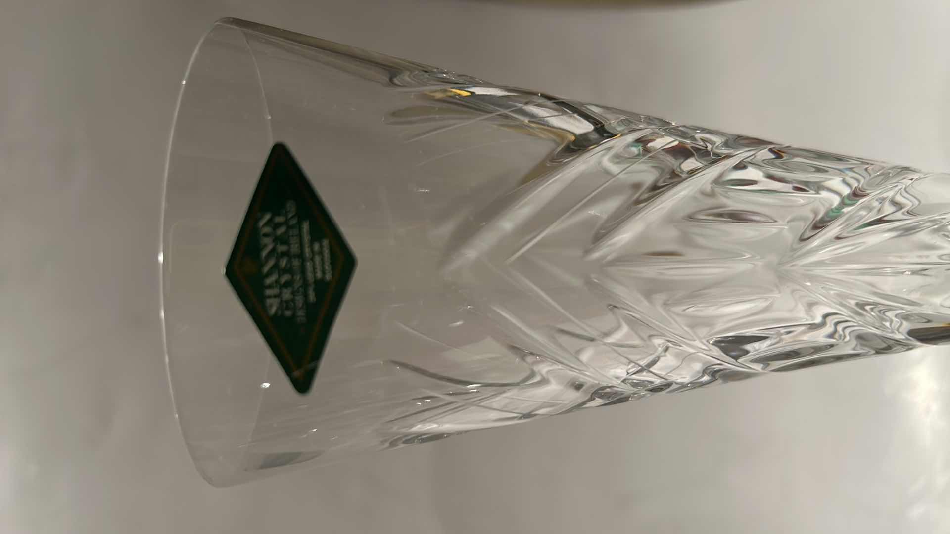 Photo 1 of 2 SHANNON CUT CRYSTAL FLUTE GLASSES