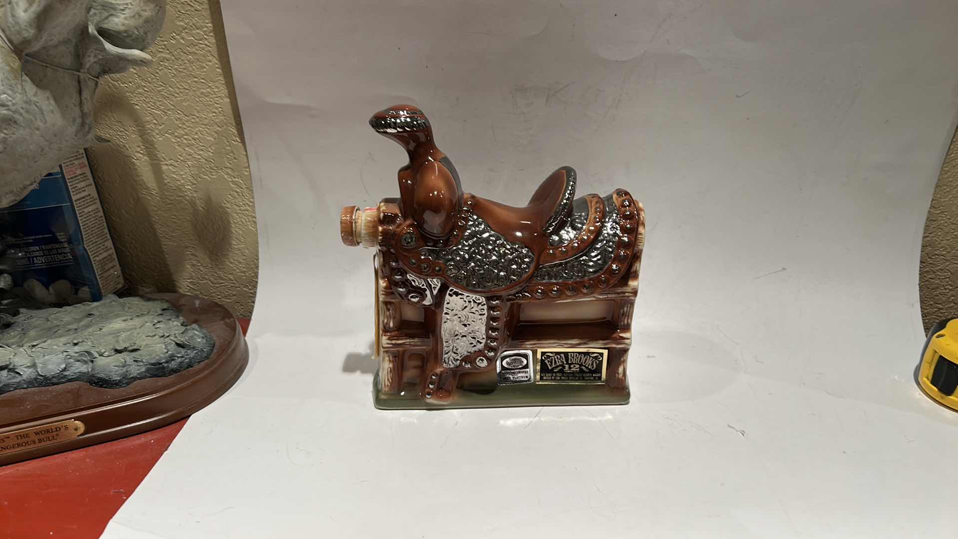 Photo 1 of VINTAGE 1972 EZRA BROOKS SADDLE DECANTER.