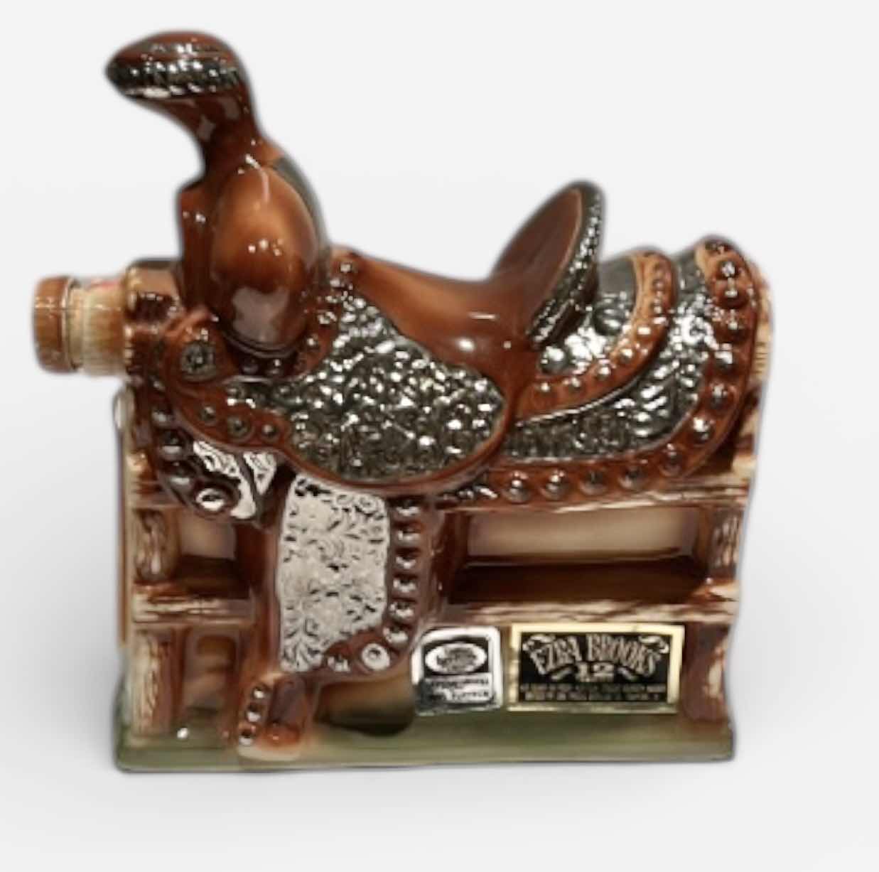 Photo 1 of VINTAGE 1972 EZRA BROOKS SADDLE DECANTER.