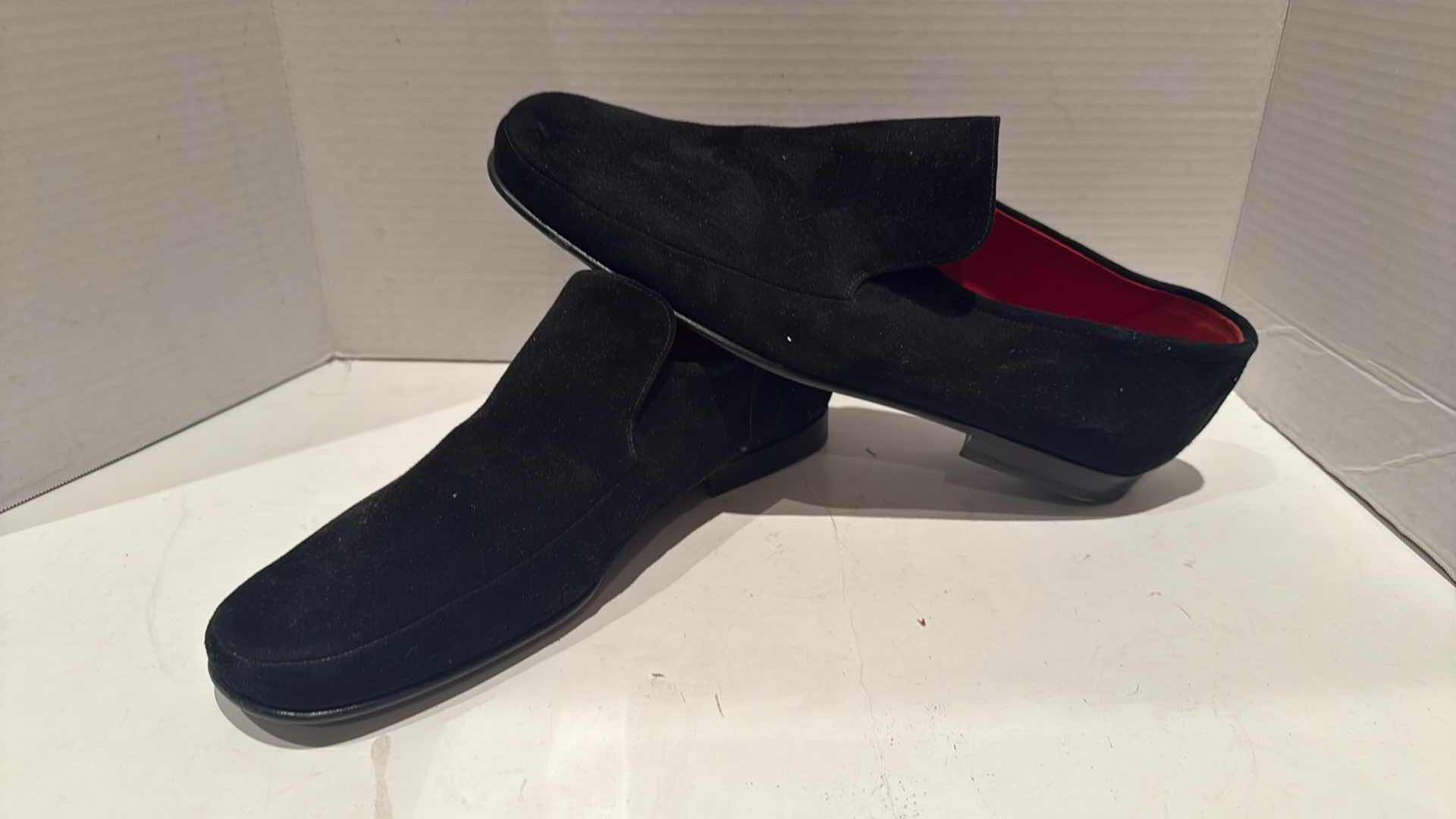 Photo 1 of 2-PAIRS BALLY DESIGNER MEN’S BLACK LOAFER SHOES (SIZE 9.5, 10)