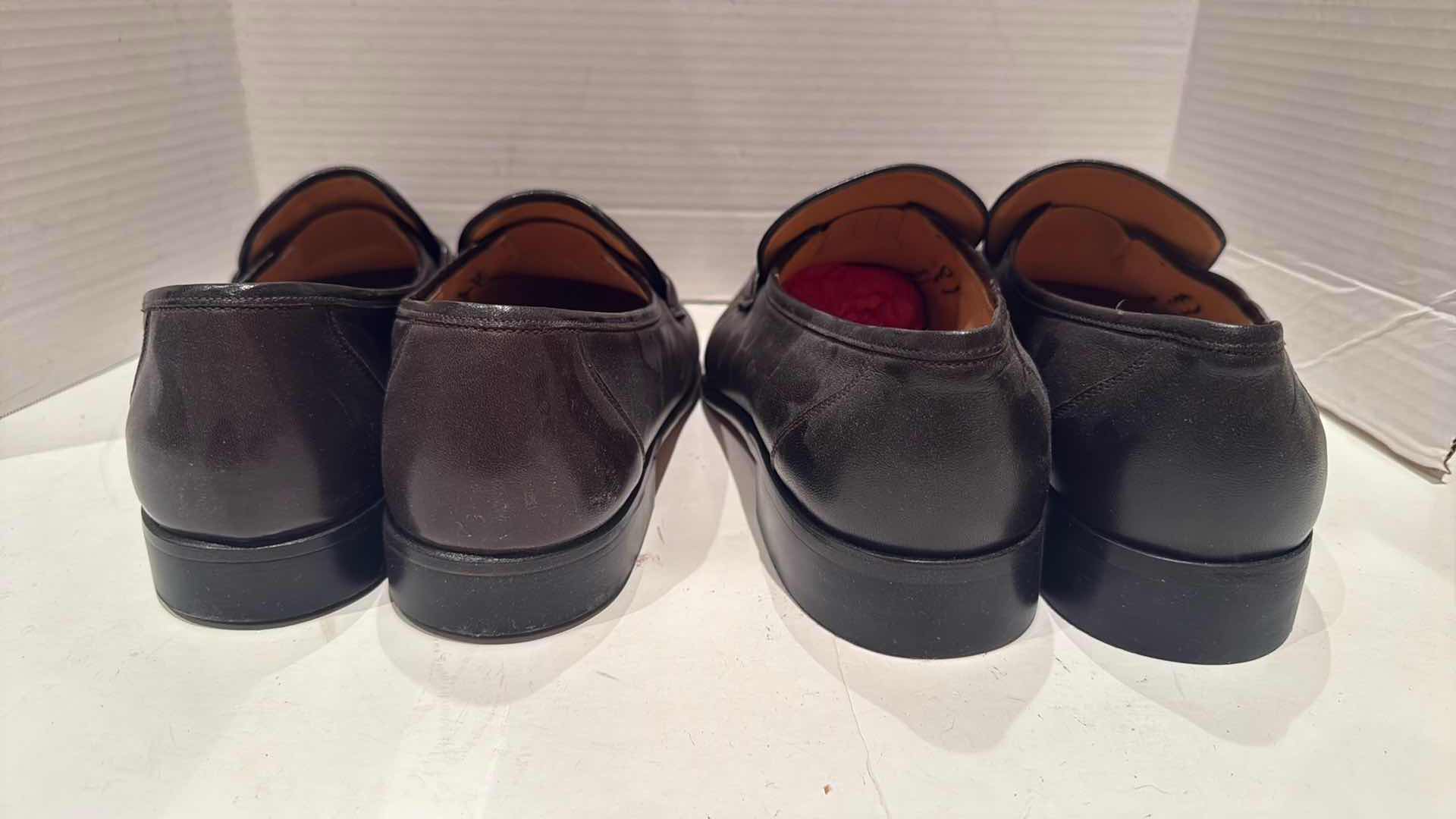 Photo 1 of 2-PAIRS BALLY MEN’S DESIGNER LEATHER LOAFER SHOES (SIZE 10)