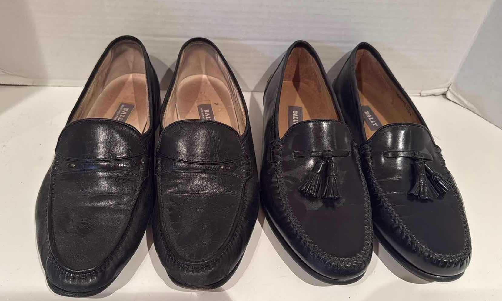 Photo 1 of 2-PAIRS MEN’S BALLY DESIGNER LOAFER SHOES (SIZE 10)
