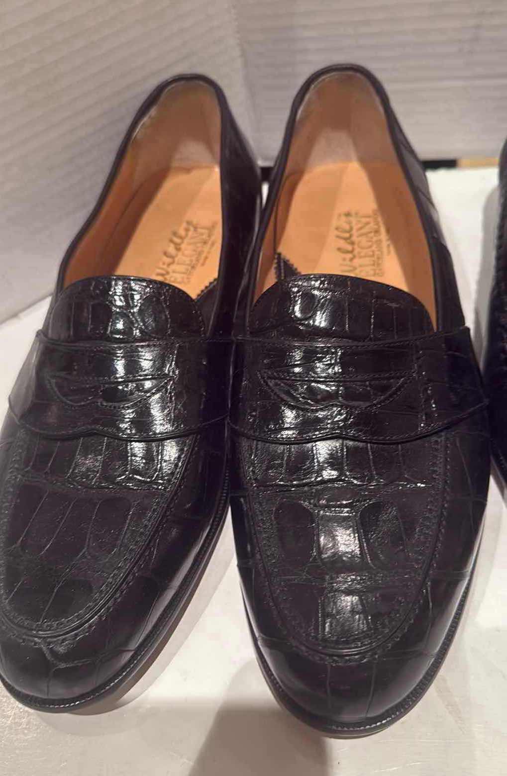 Photo 1 of 4-PAIRS MEN’S DESIGNER LEATHER LOAFER SHOES (SIZE 10-10.5)