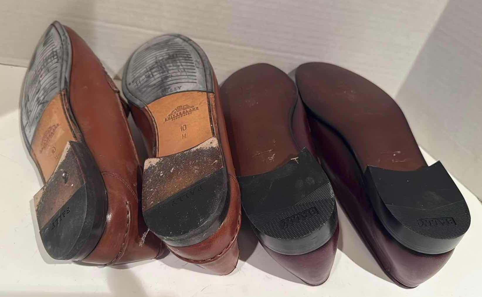 Photo 1 of 2-PAIRS MEN’S BALLY DESIGNER LOAFER SHOES (SIZE 9.5-10)