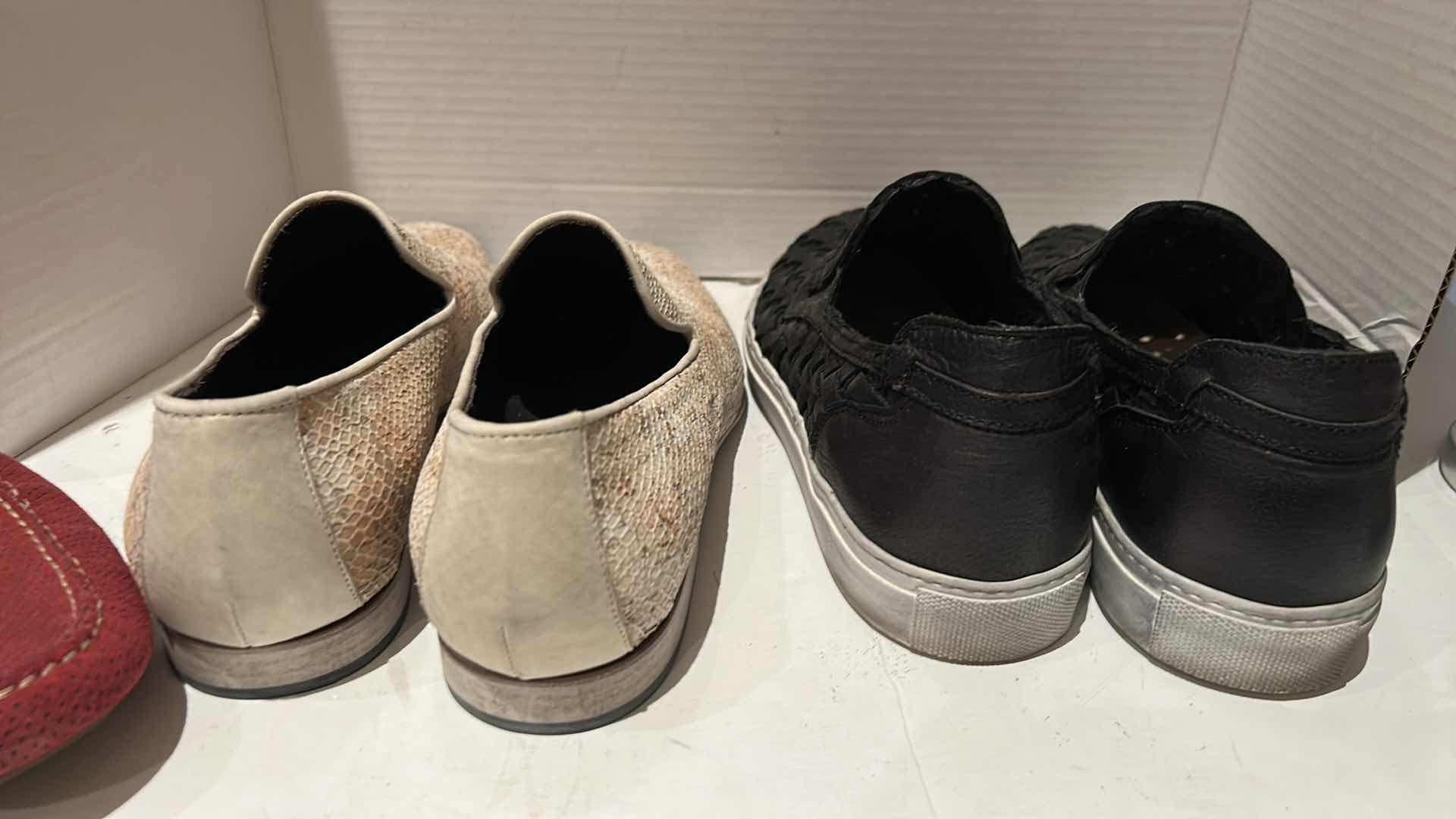 Photo 1 of 3 PAIRS DESIGNER DONALD J PUNER LOAFERS, SIZE 9.5 TO 10.5