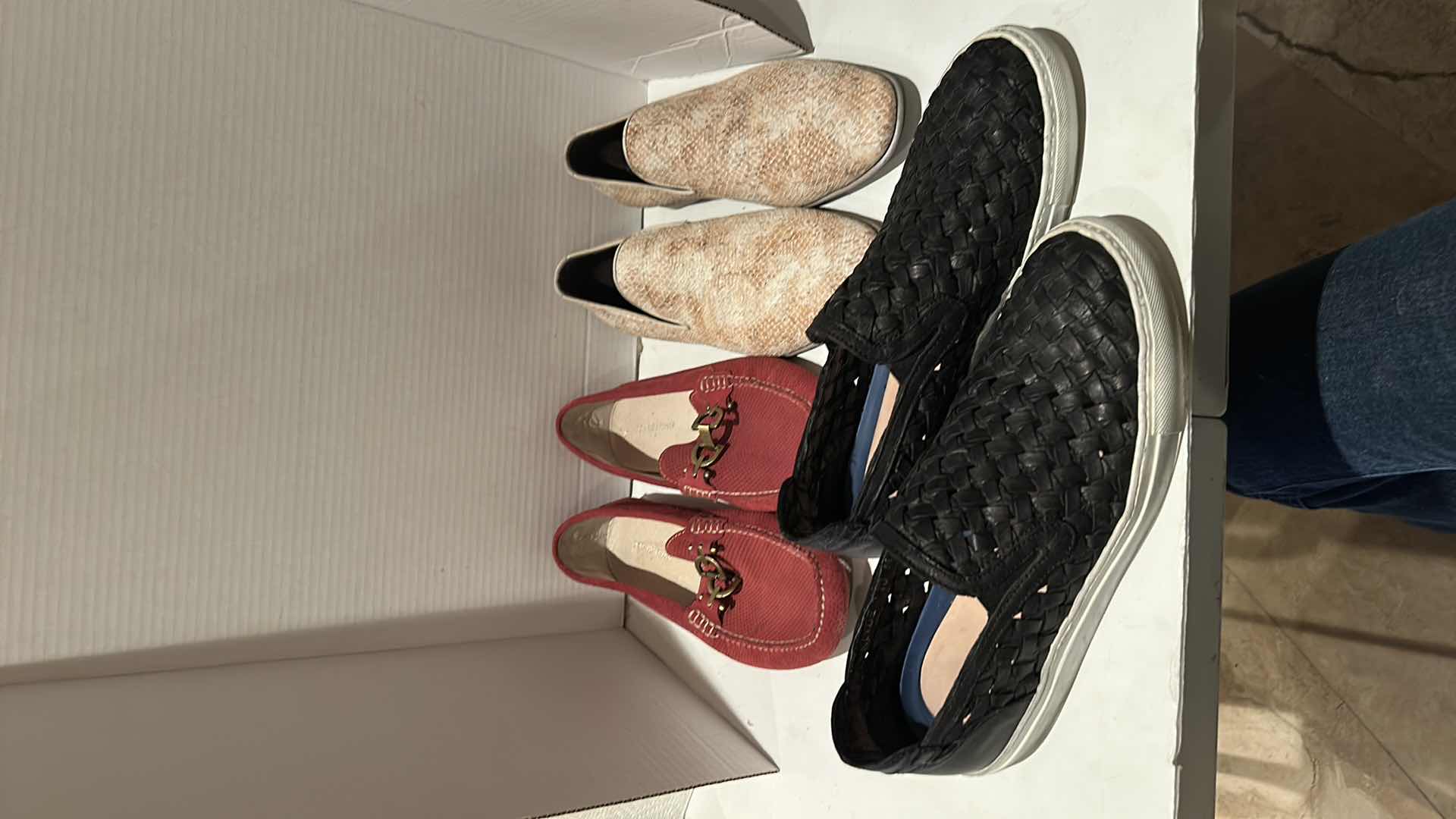 Photo 1 of 3 PAIRS DESIGNER DONALD J PUNER LOAFERS, SIZE 9.5 TO 10.5