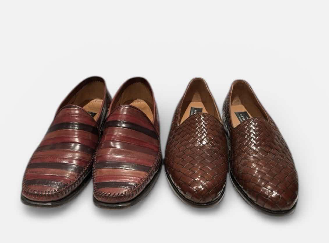 Photo 1 of 2- DESIGNER AVENTURA MEN'S LEATHER LOAFERS, MADE IN SPAIN (SIZE 10)