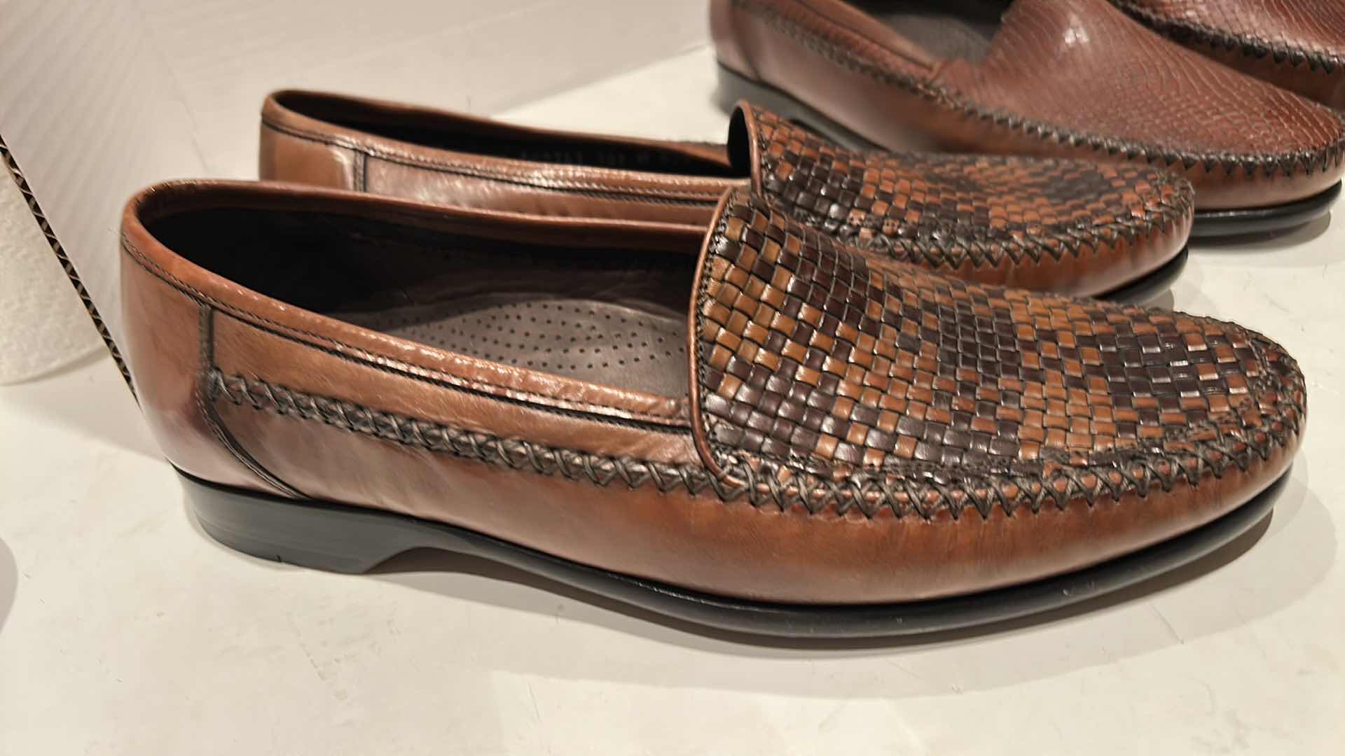 Photo 1 of 2 PAIRS-DESIGNER BRAGANO ITALIAN CRAFTED MEN'S LOAFERS SHOES (SIZE 10.5)