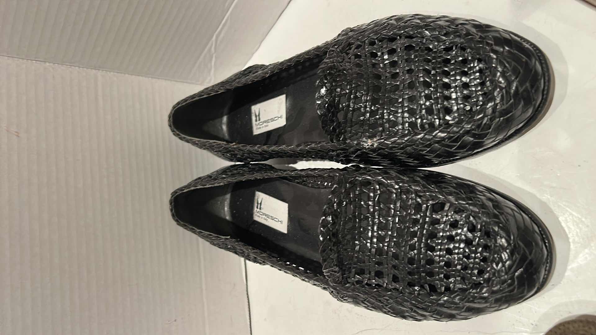 Photo 1 of 5 PAIRS MORESCHI ITALIAN CRAFTED LEATHER MEN’S LOAFERS, SIZE 9.5 TO 11.