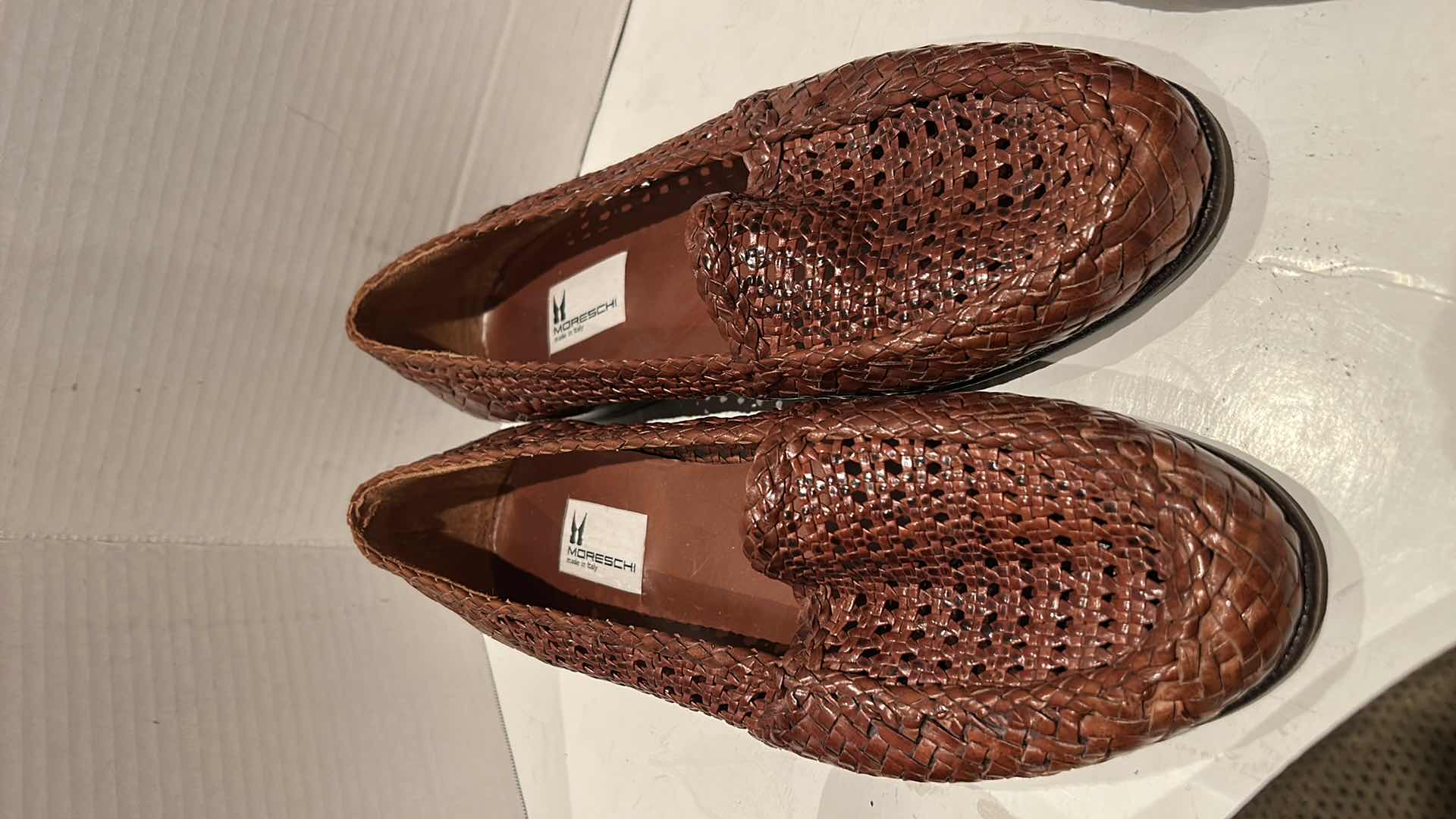 Photo 1 of 5 PAIRS MORESCHI ITALIAN CRAFTED LEATHER MEN’S LOAFERS, SIZE 9.5 TO 11.