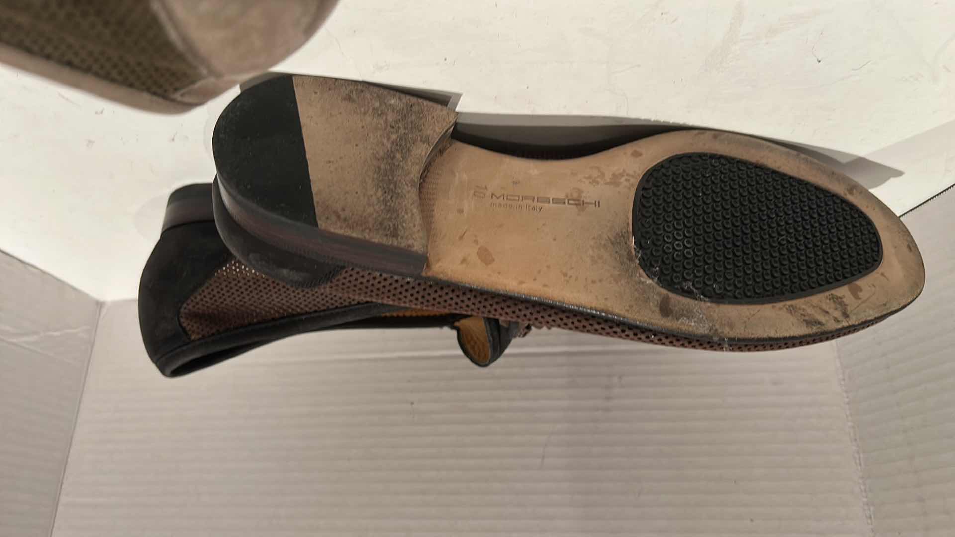 Photo 1 of 5 PAIRS MORESCHI ITALIAN CRAFTED LEATHER MEN’S LOAFERS, SIZE 9.5 TO 11.