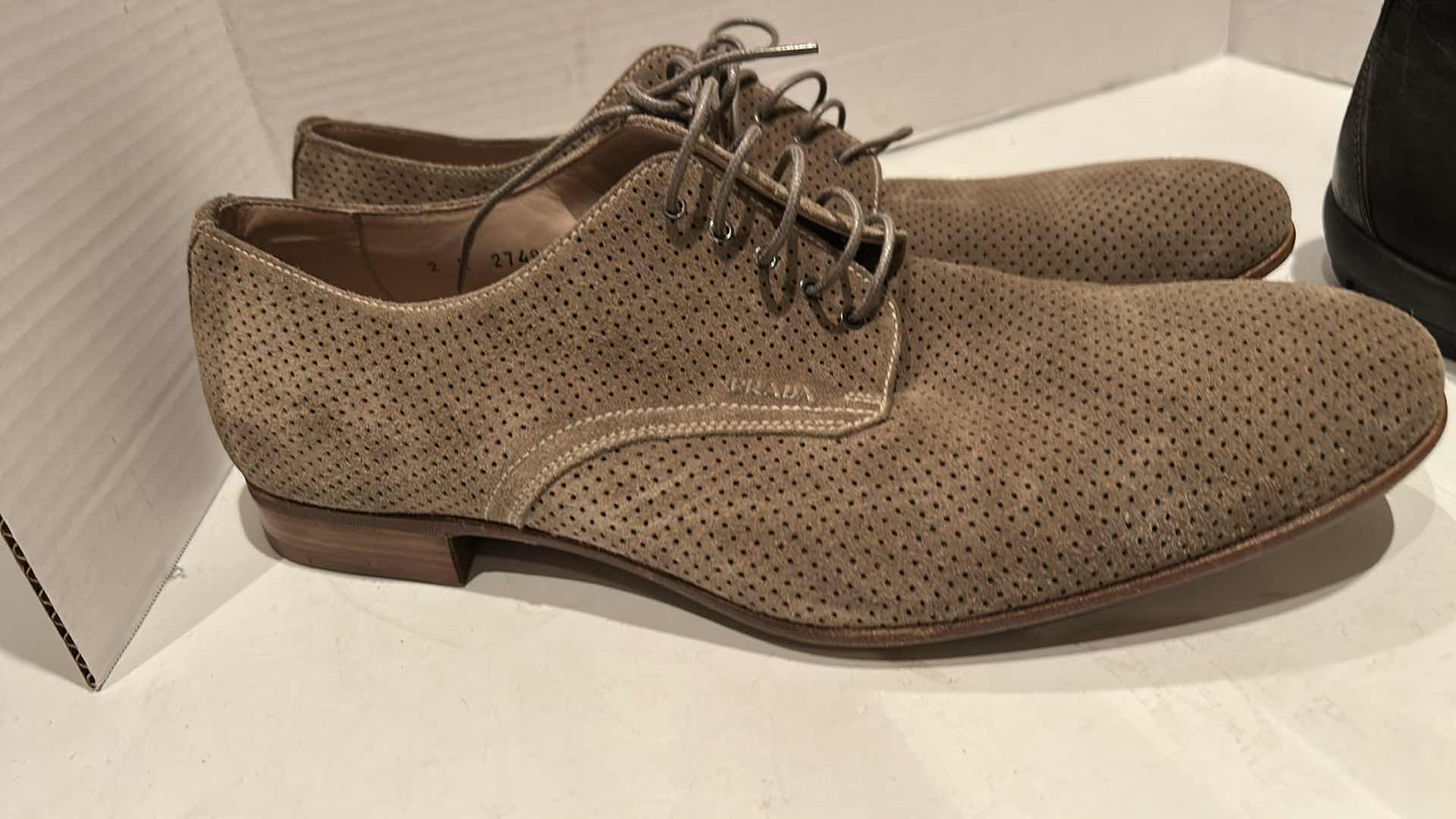 Photo 1 of 2 PAIRS-PRADA DESIGNER MEN'S SHOES (SIZE 9)