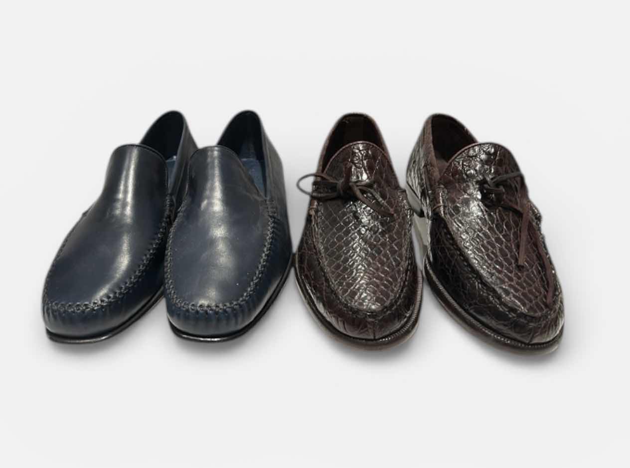 View 1 of 2 PAIRS- DESIGNER COLE HAAN MEN'S LEATHER LOAFERS (SIZE 10.5)