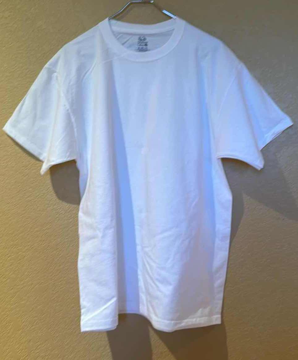 Photo 1 of 10-BRAND NEW WHITE “FRUIT OF THE LOOM” XL T-SHIRTS