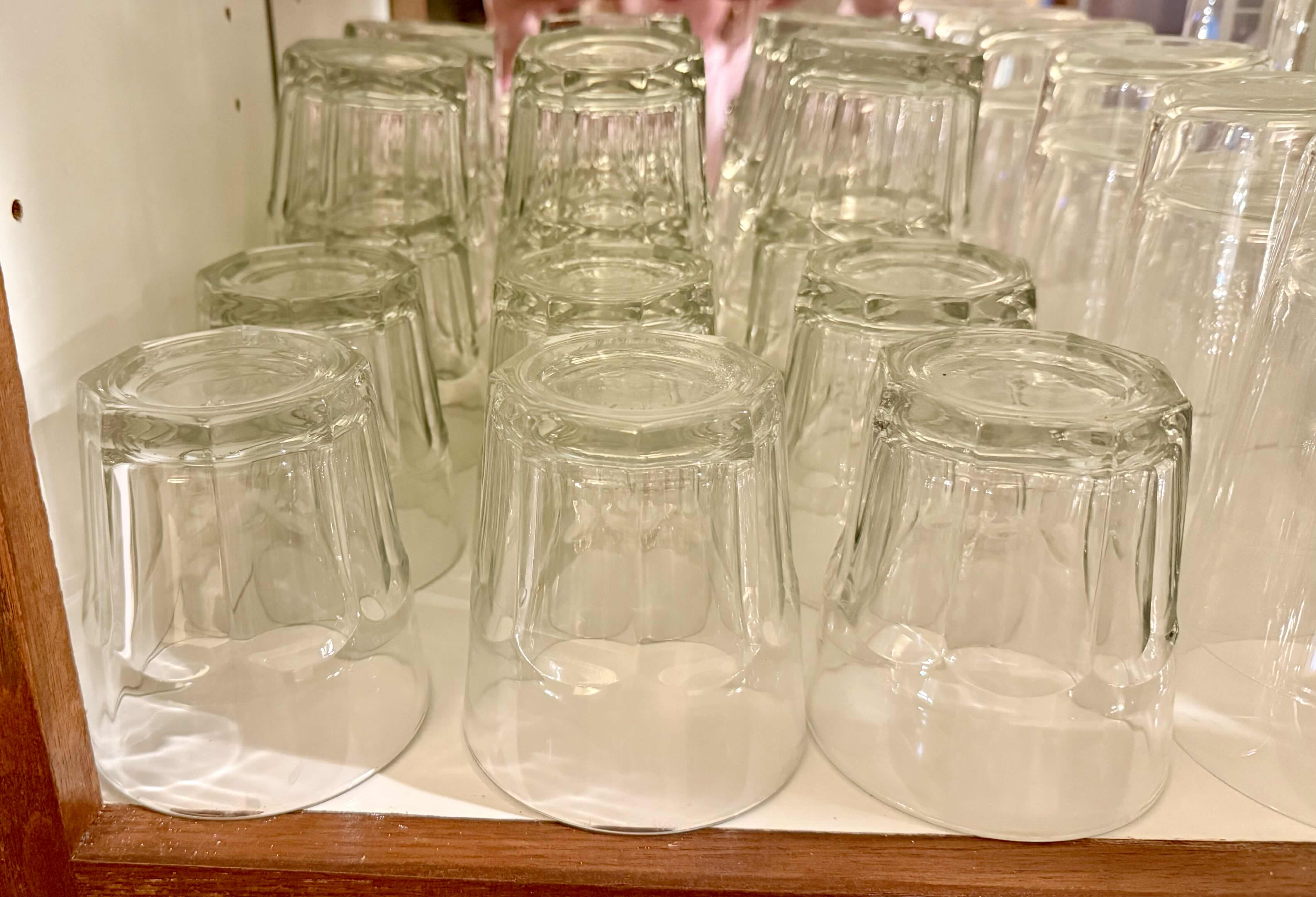 Photo 1 of CONTENTS OF KITCHEN CABINET-GLASSES