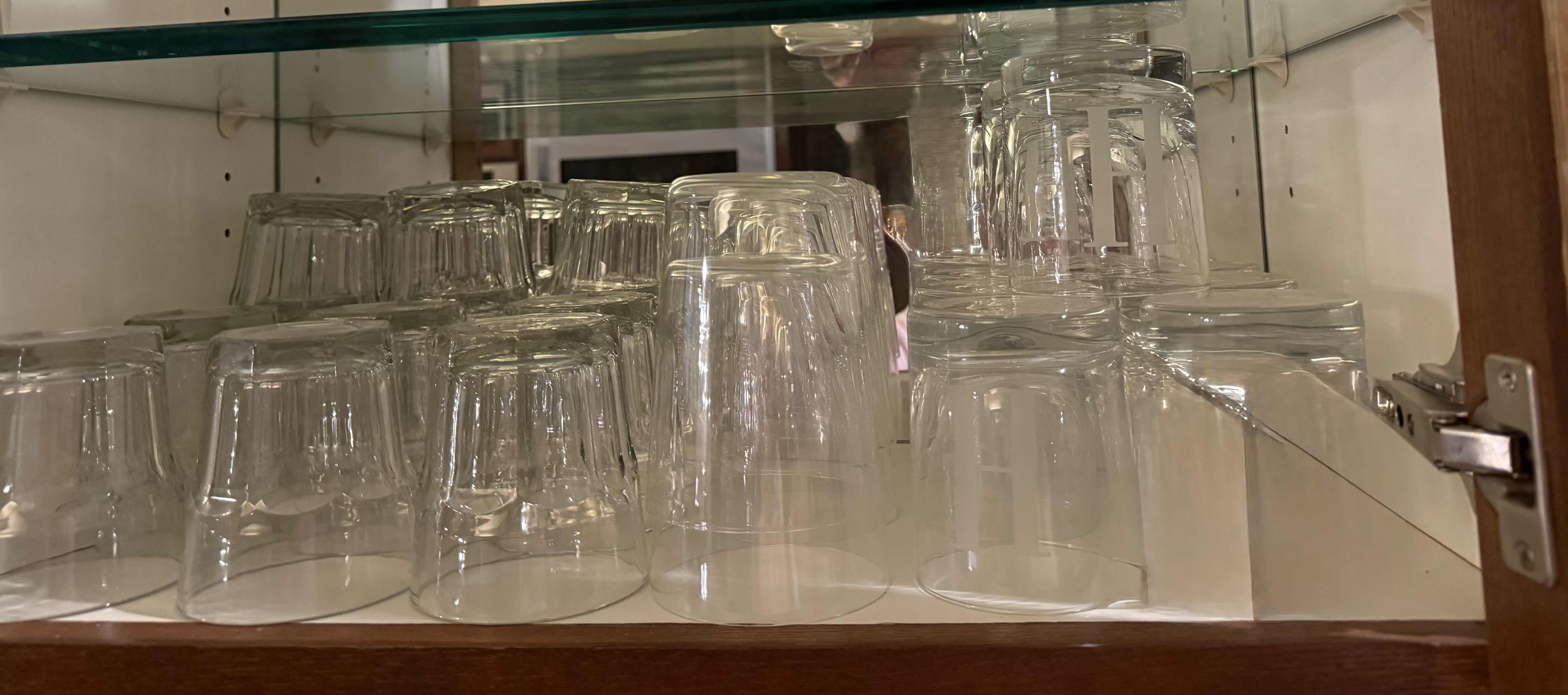 Photo 1 of CONTENTS OF KITCHEN CABINET-GLASSES